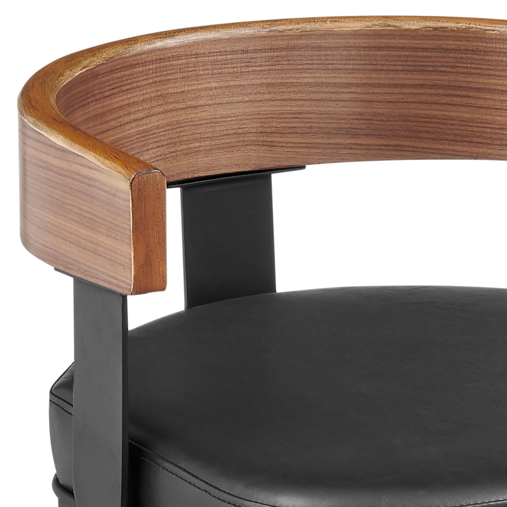 Idris Swivel Bar Height Bar Stool, Vintage Black, large