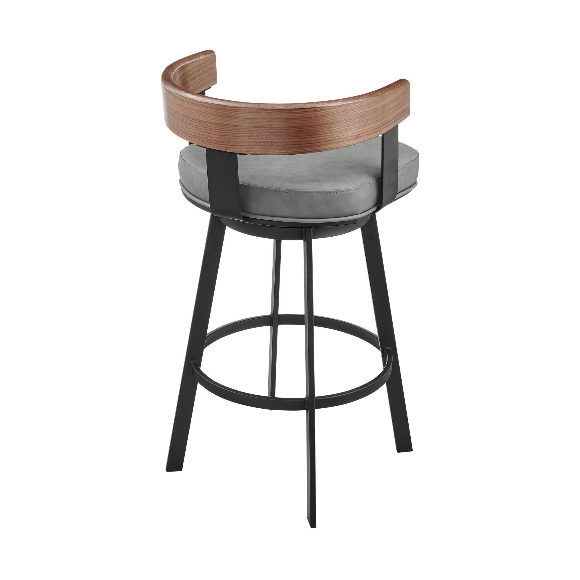Idris Swivel Bar Height Bar Stool, Vintage Gray, large