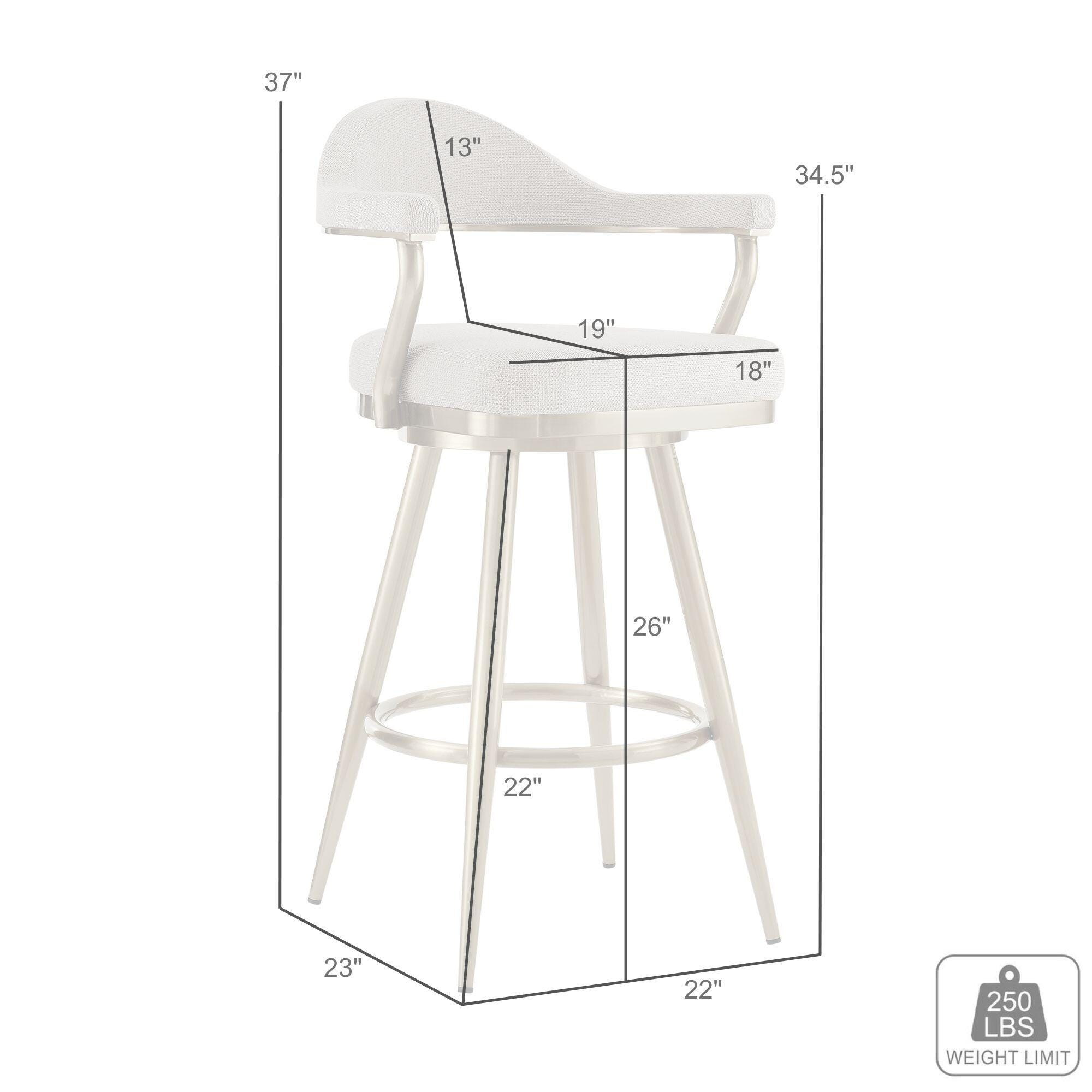 Justin Swivel Counter Height Bar Stool, Anchor Gray, large