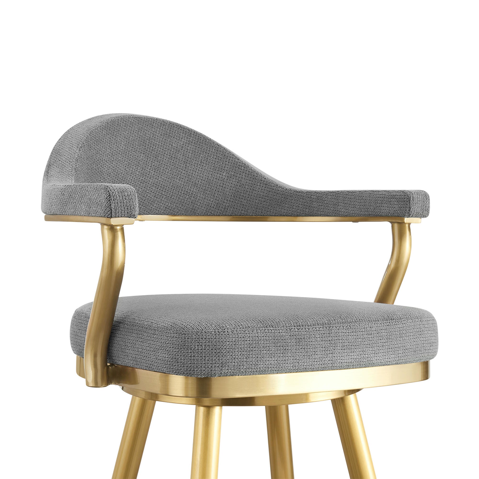 Justin Swivel Counter Height Bar Stool, Anchor Gray, large