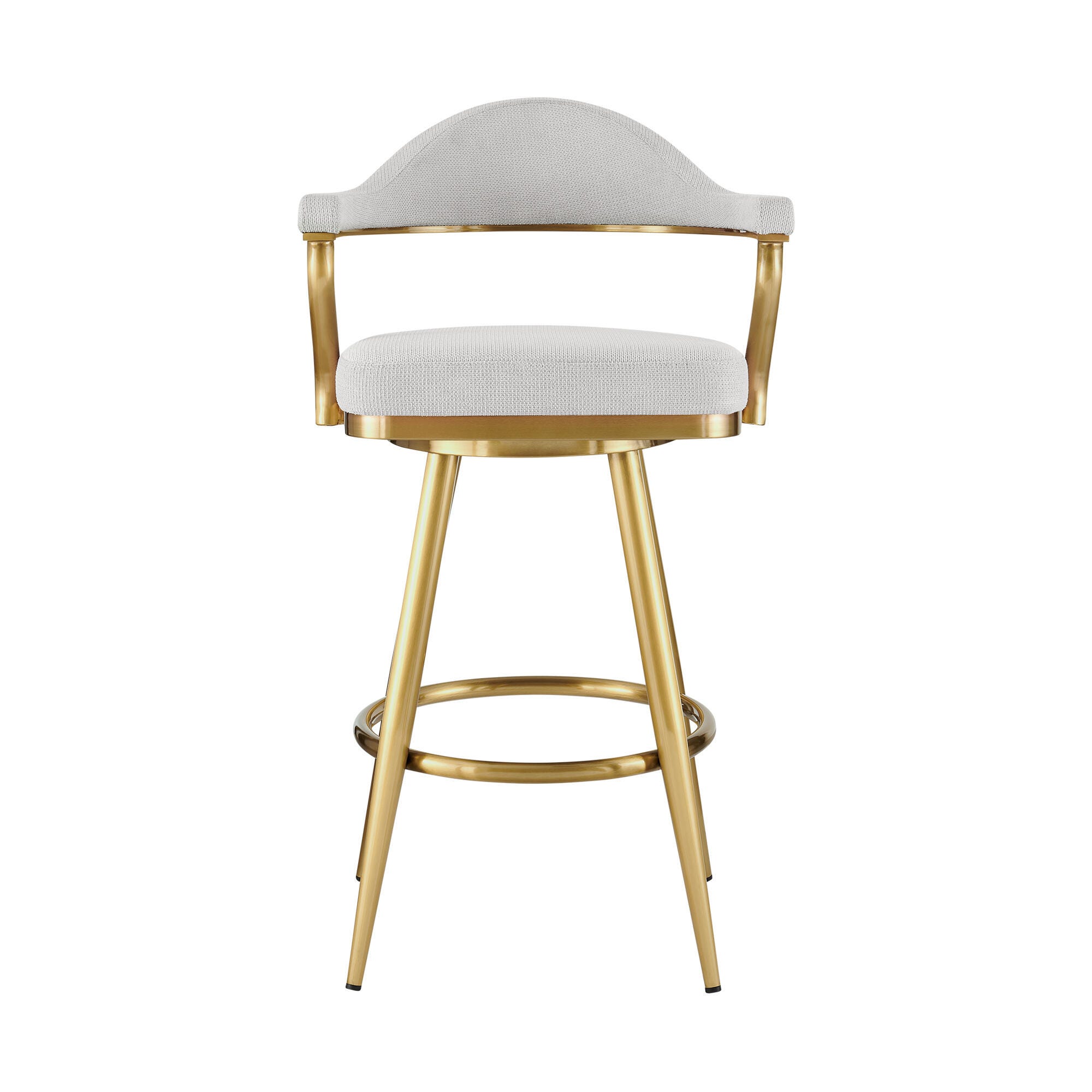 Justin Swivel Counter Height Bar Stool, Silver, large