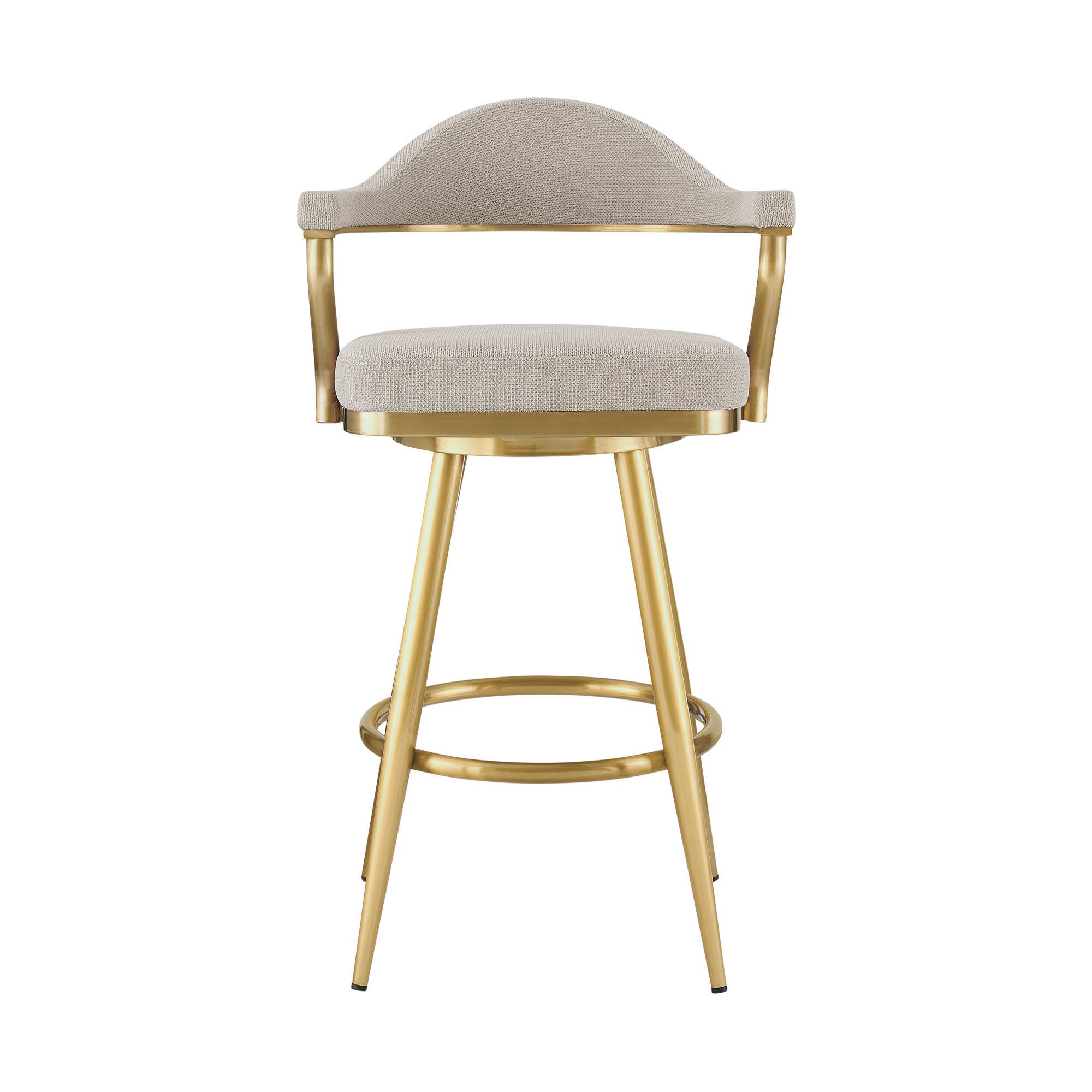 Justin Swivel Counter Height Bar Stool, Taupe, large