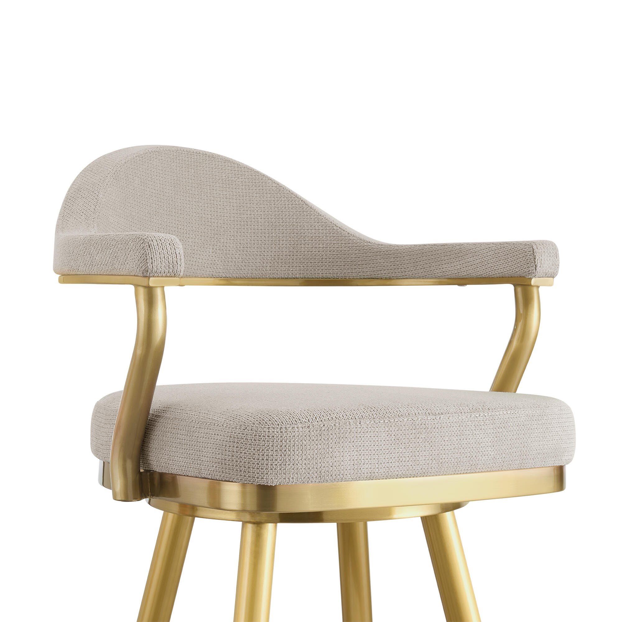 Justin Swivel Counter Height Bar Stool, Taupe, large