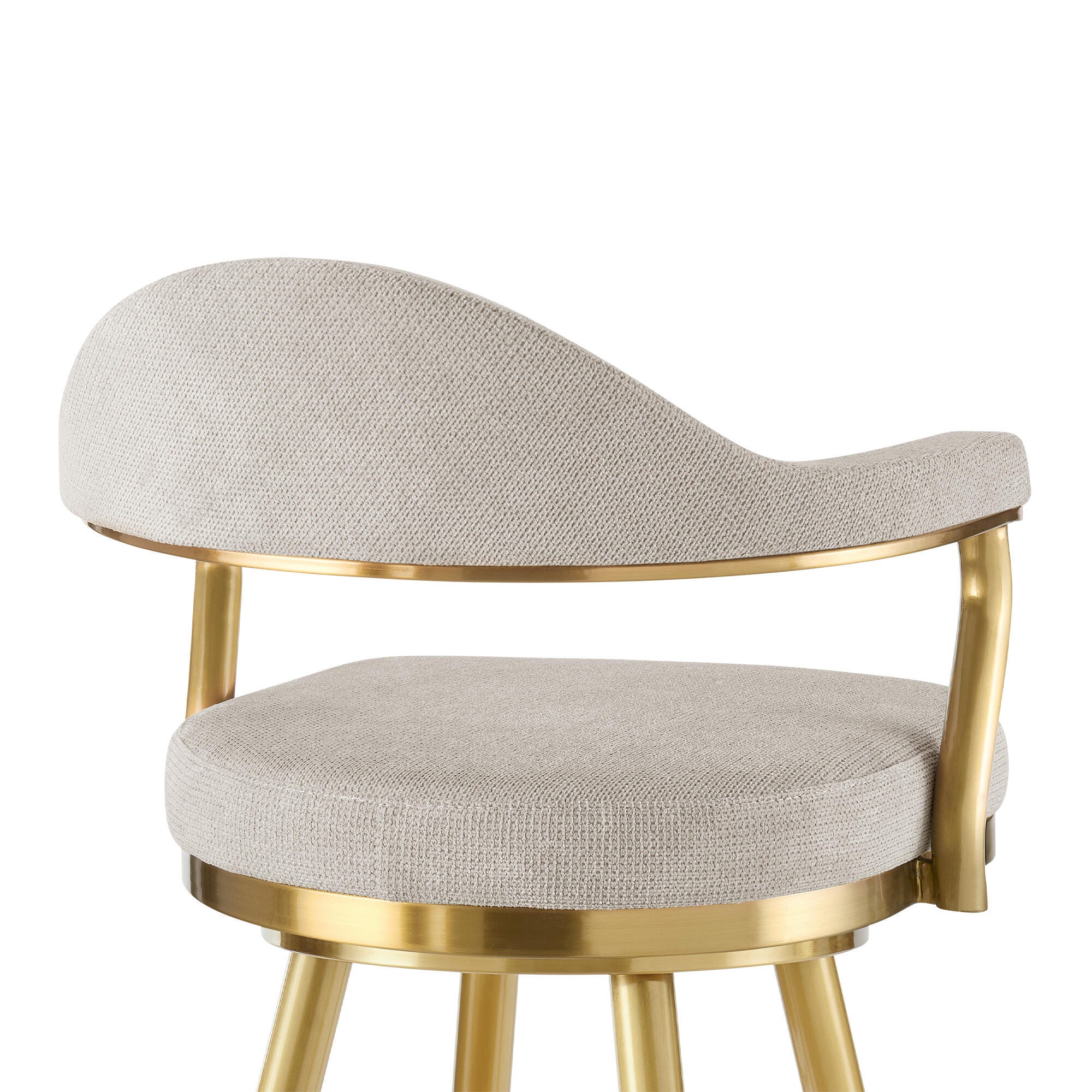 Justin Swivel Counter Height Bar Stool, Taupe, large