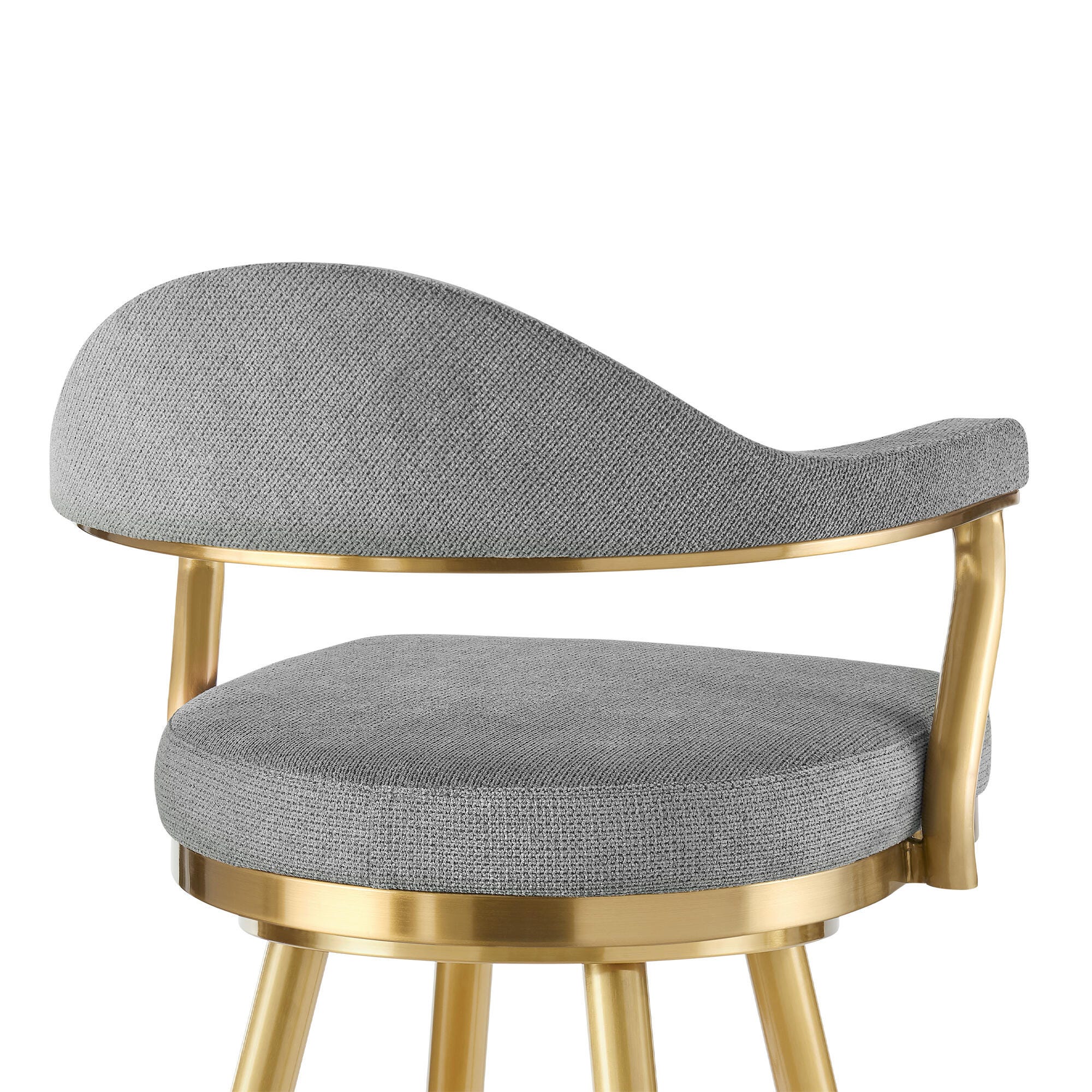 Justin Swivel Bar Height Bar Stool, Anchor Gray, large