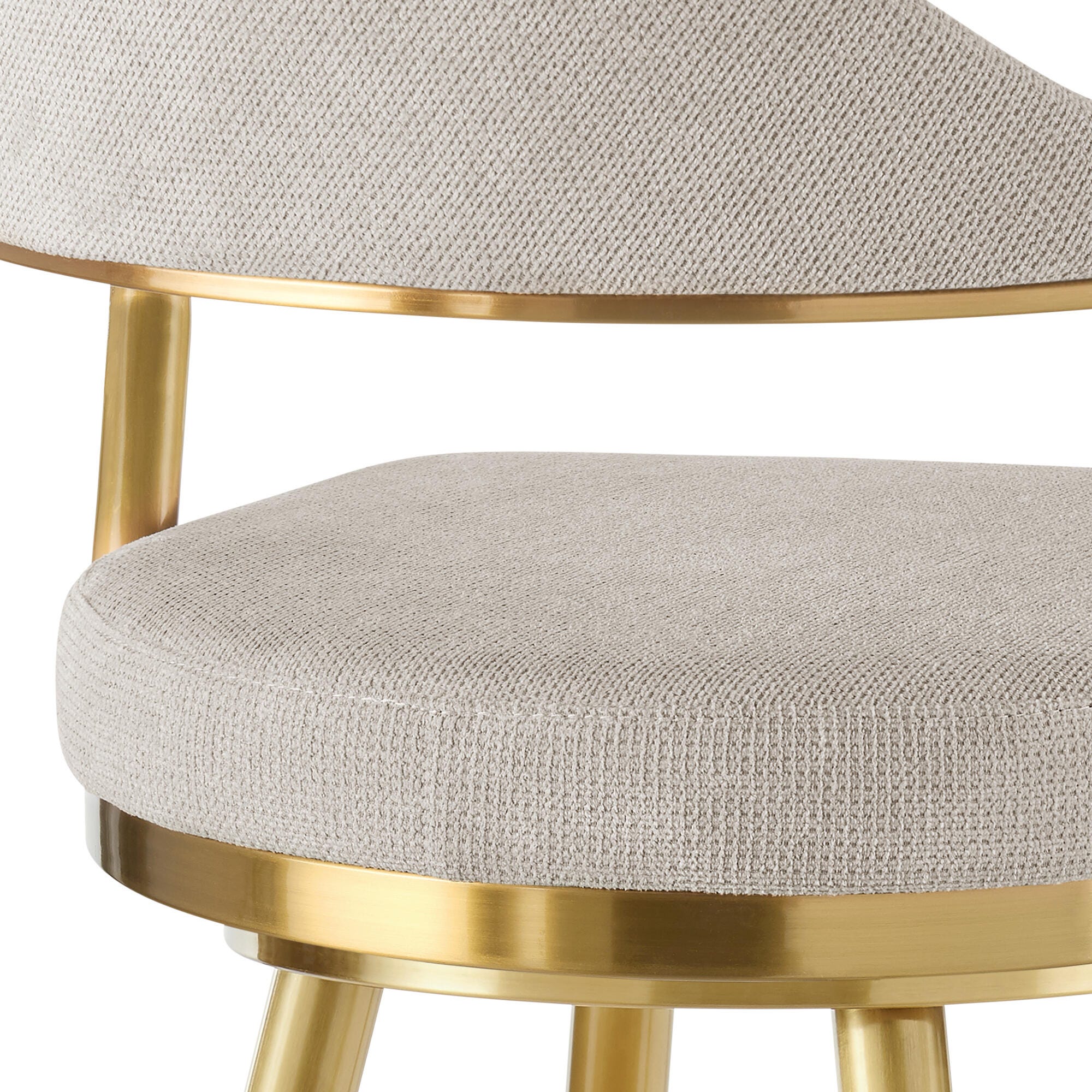 Justin Swivel Bar Height Bar Stool, Taupe, large