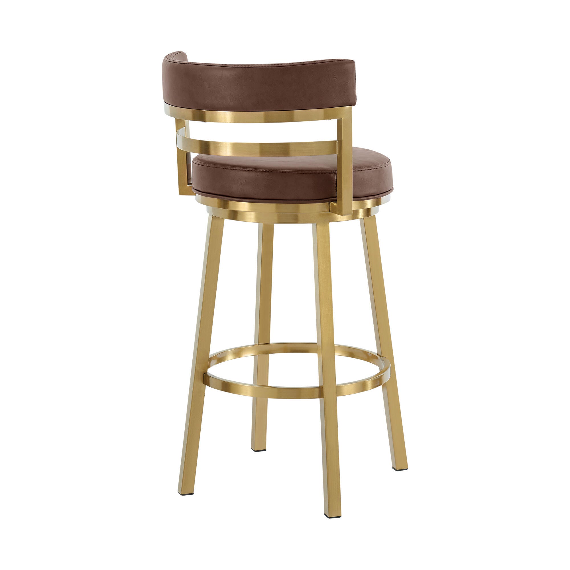 Madrid Swivel Counter Height Bar Stool, Vintage Coffee, large