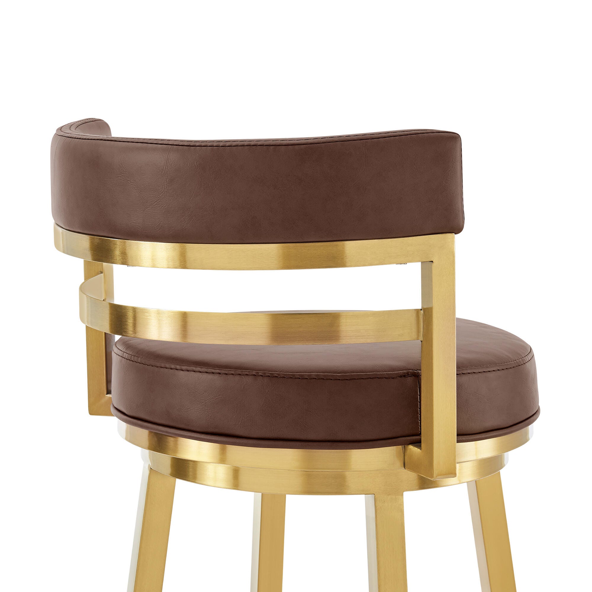 Madrid Swivel Counter Height Bar Stool, Vintage Coffee, large