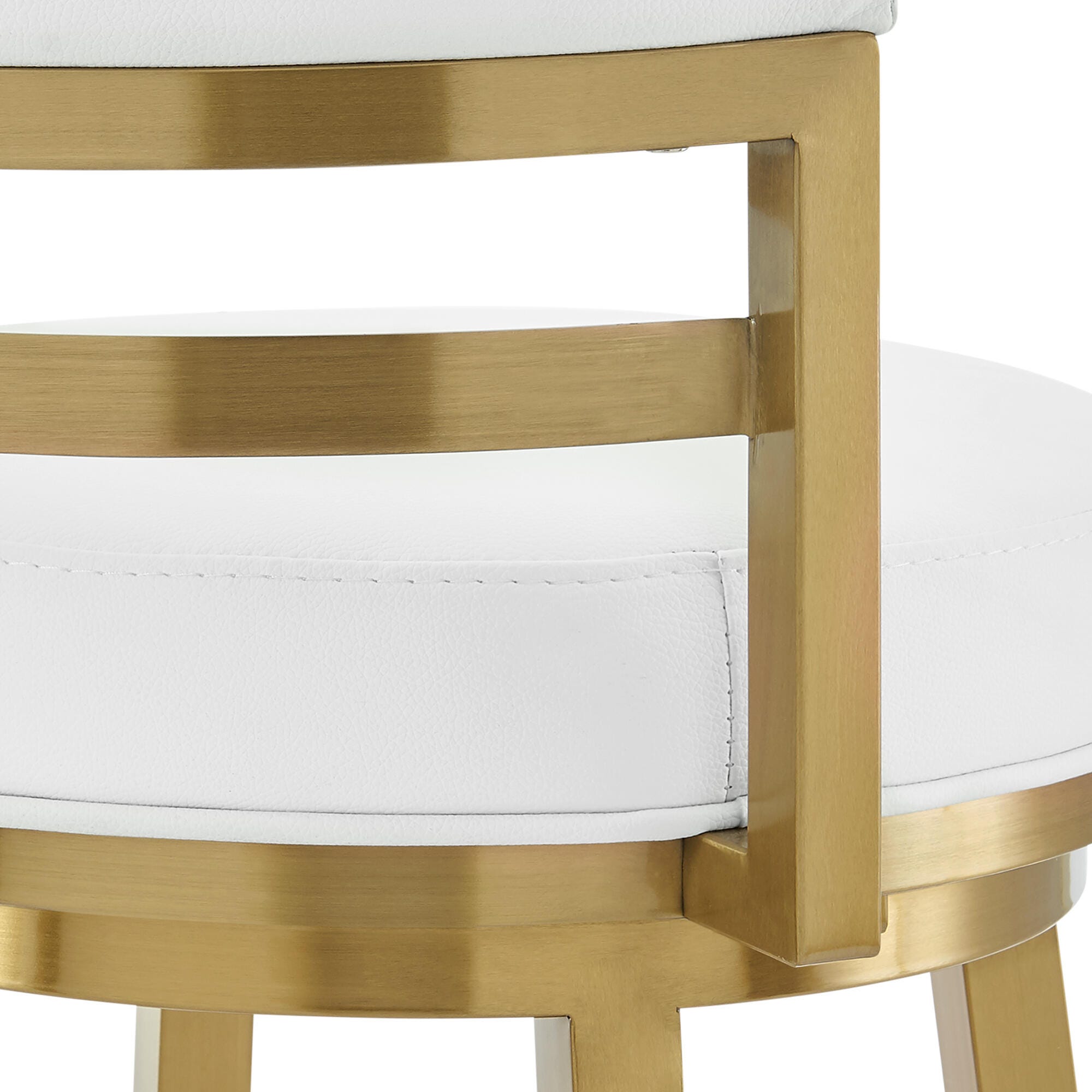 Madrid Swivel Counter Height Bar Stool, White, large