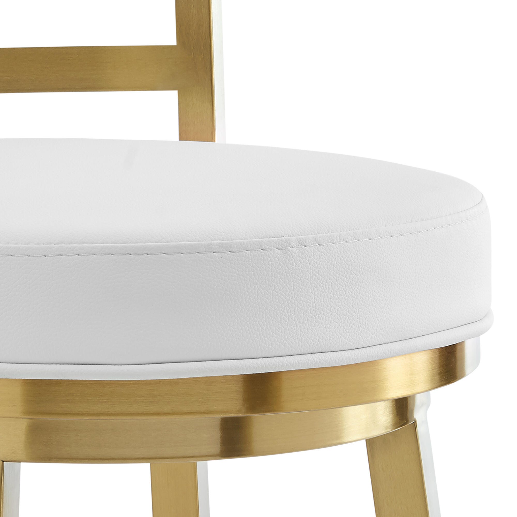 Madrid Swivel Counter Height Bar Stool, White, large