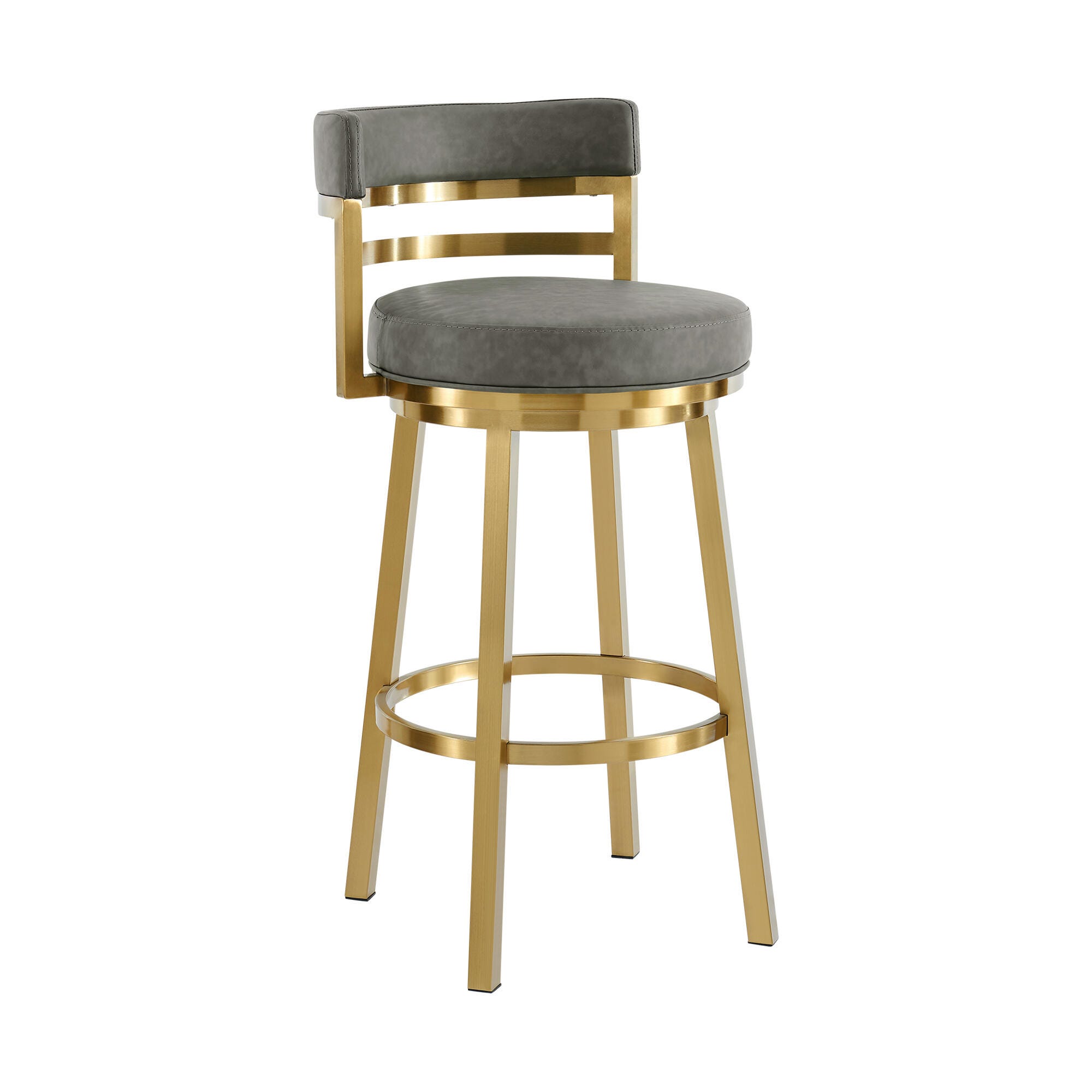 Madrid Swivel Counter Height Bar Stool, Vintage Gray, large