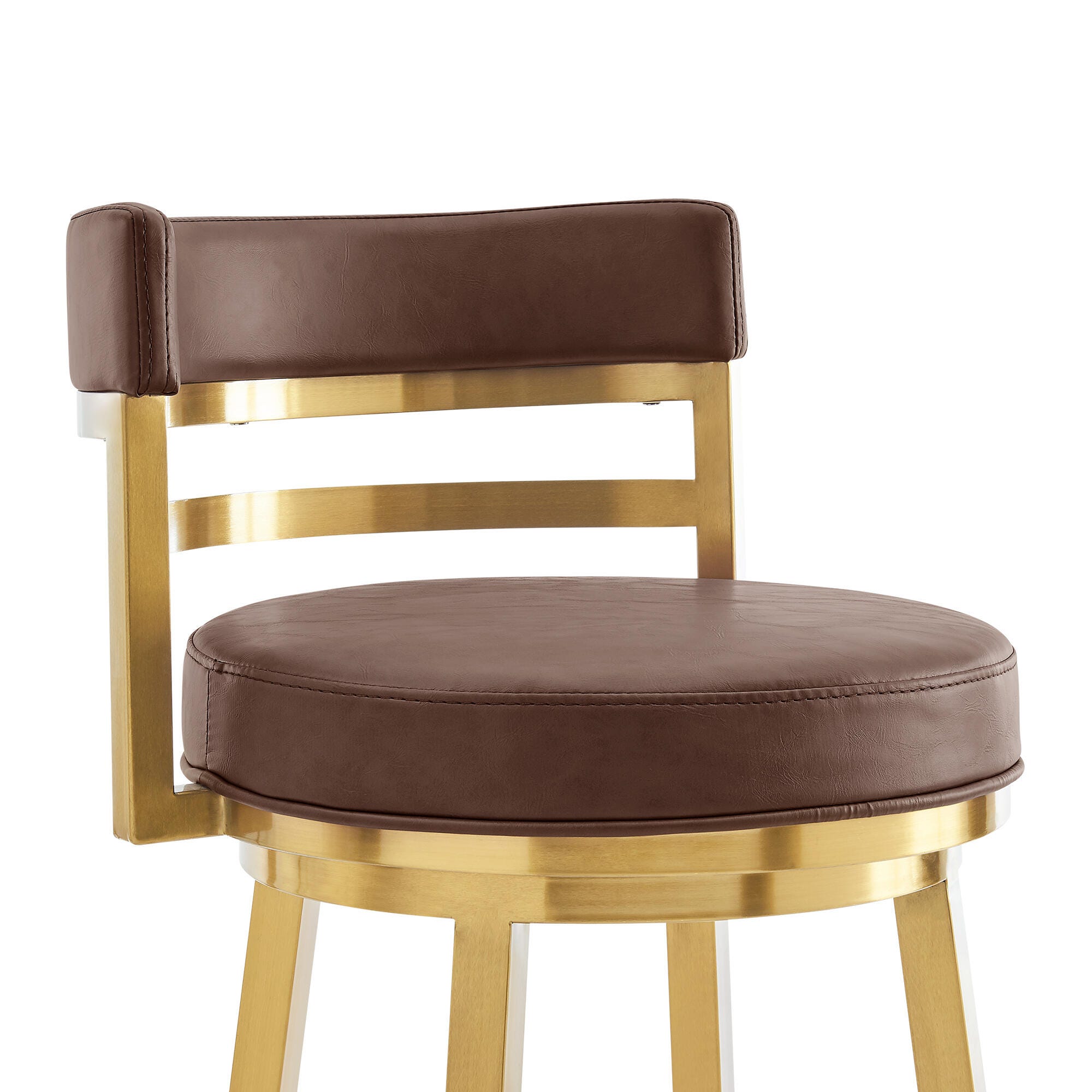 Madrid Swivel Bar Height Bar Stool, Vintage Coffee, large