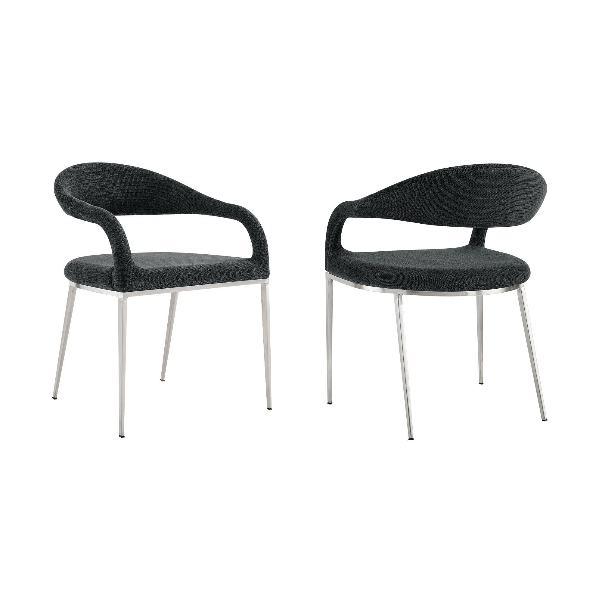 Morgan Dining Chair (Set of 2), Charcoal, large