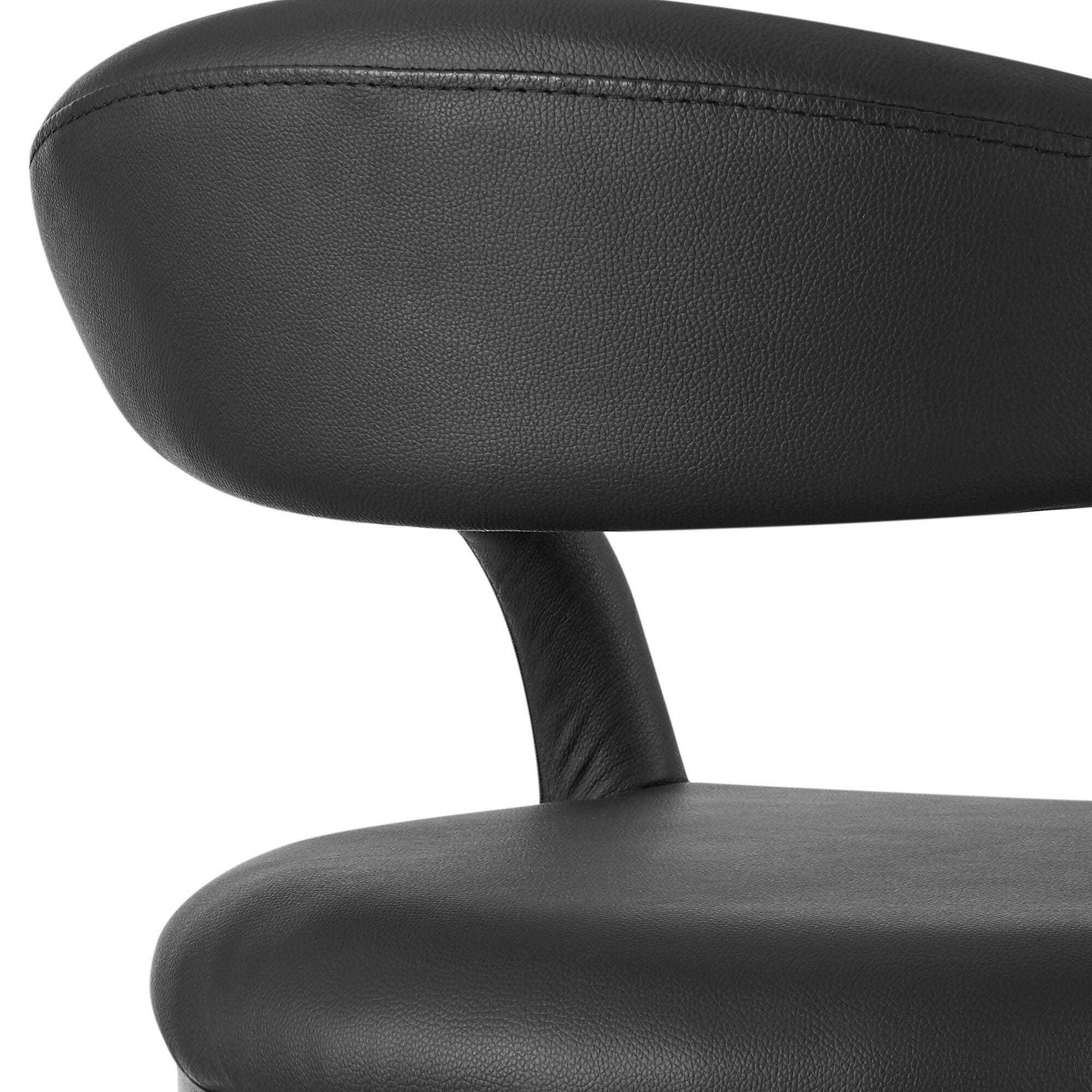 Ramona Counter Height Bar Stool, Black, large