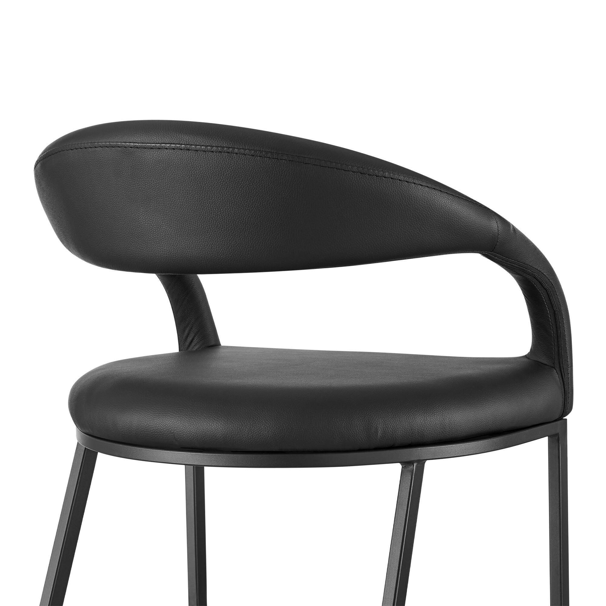 Ramona Counter Height Bar Stool, Black, large