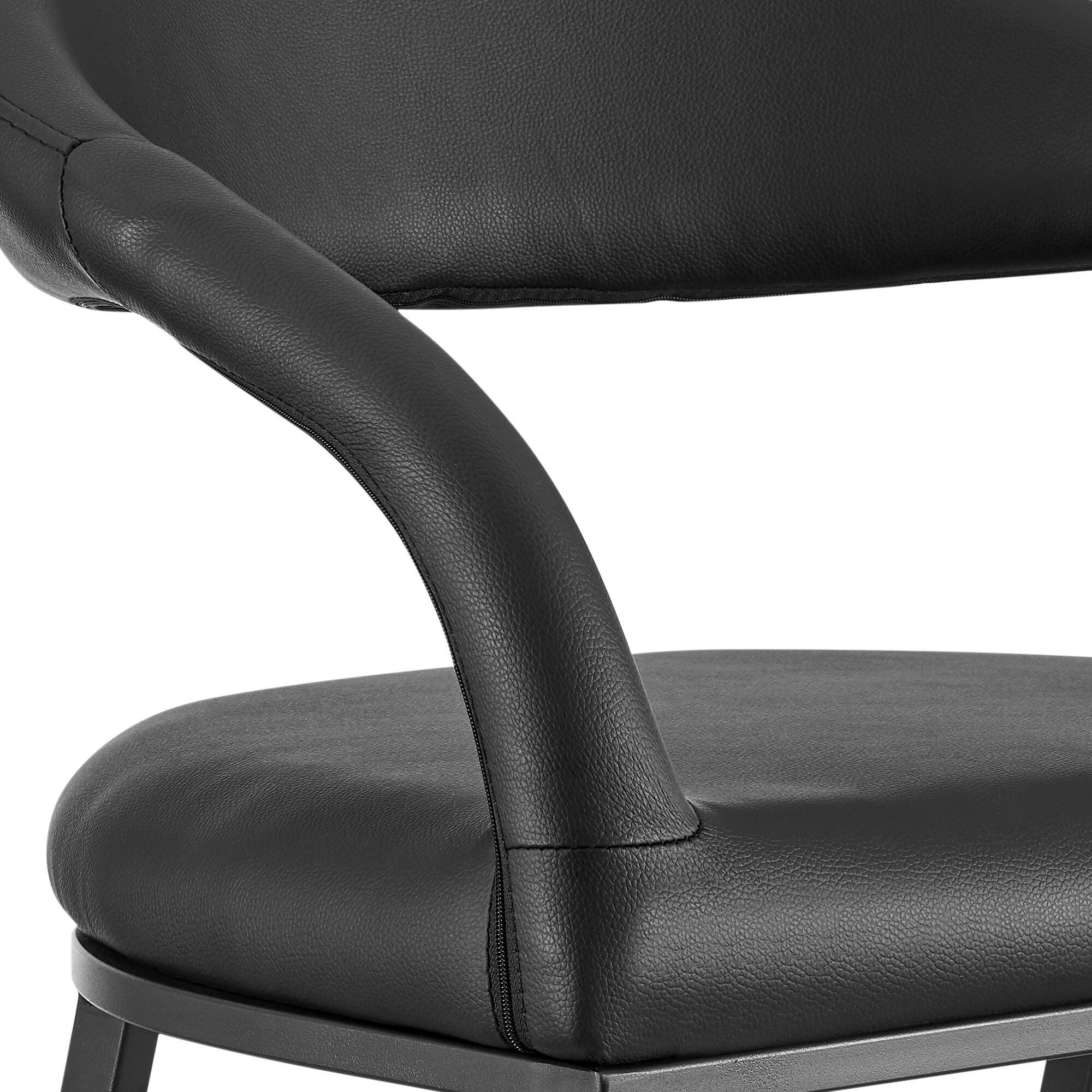 Ramona Counter Height Bar Stool, Black, large