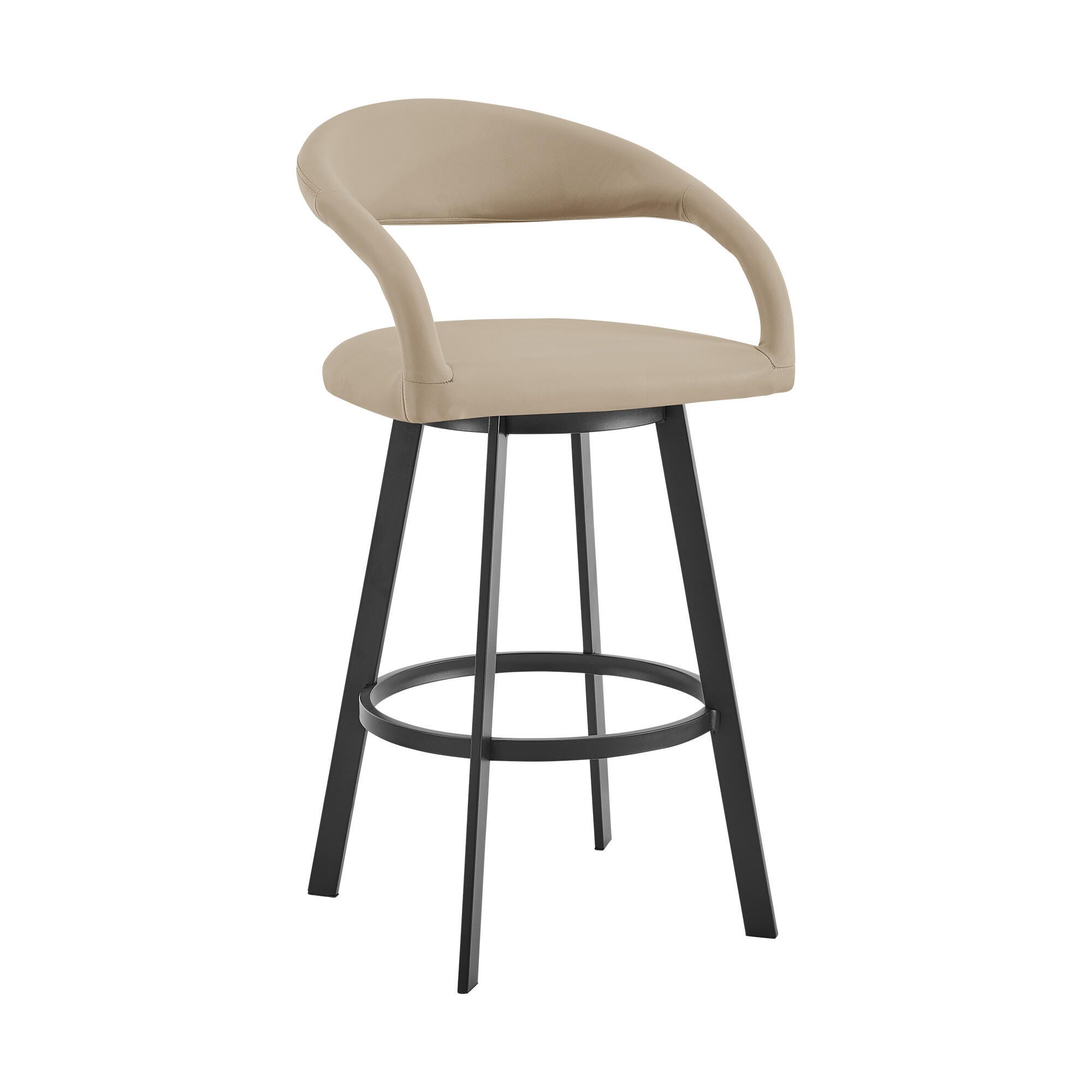 Ramona Swivel Counter Height Bar Stool, Beige, large