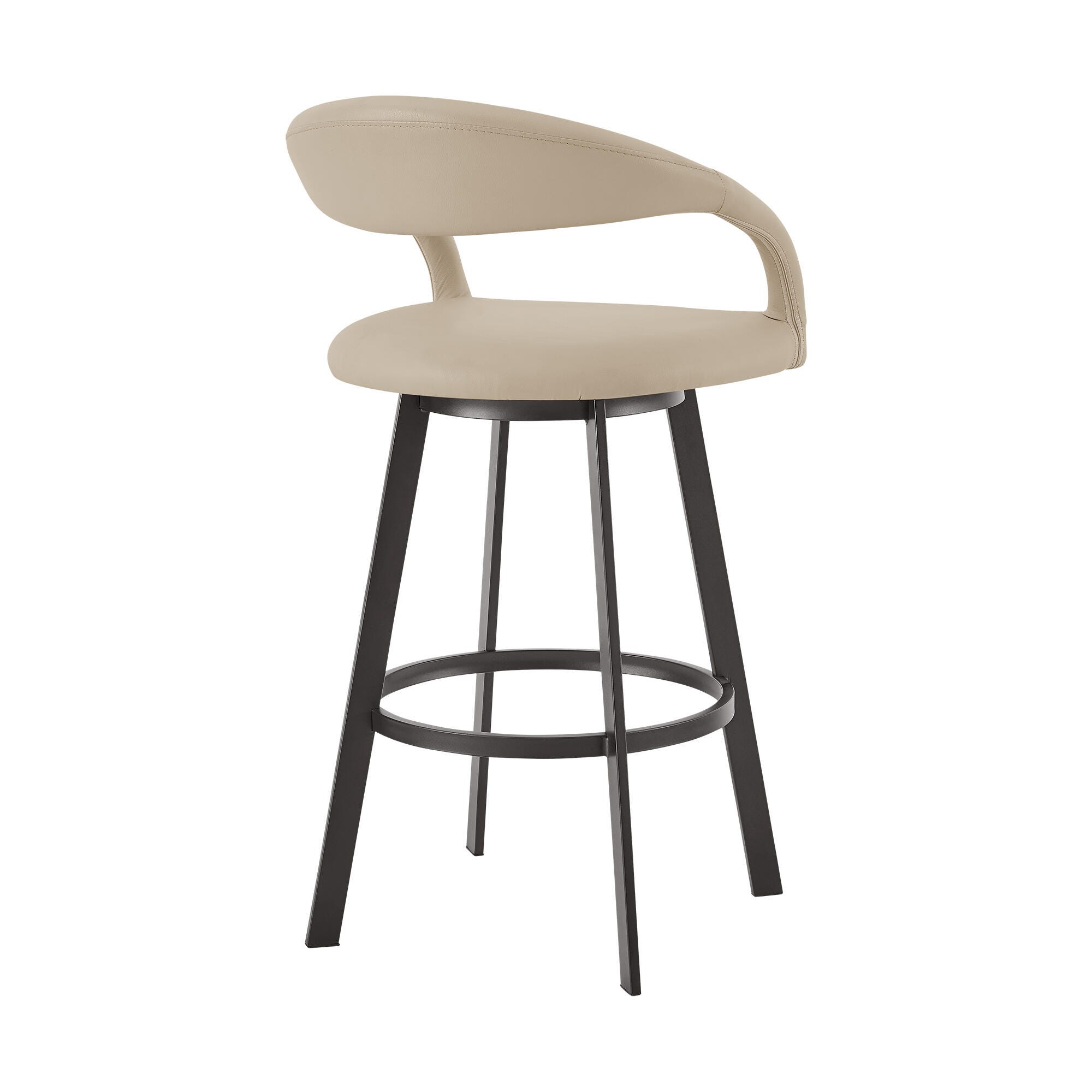 Ramona Swivel Counter Height Bar Stool, Beige, large