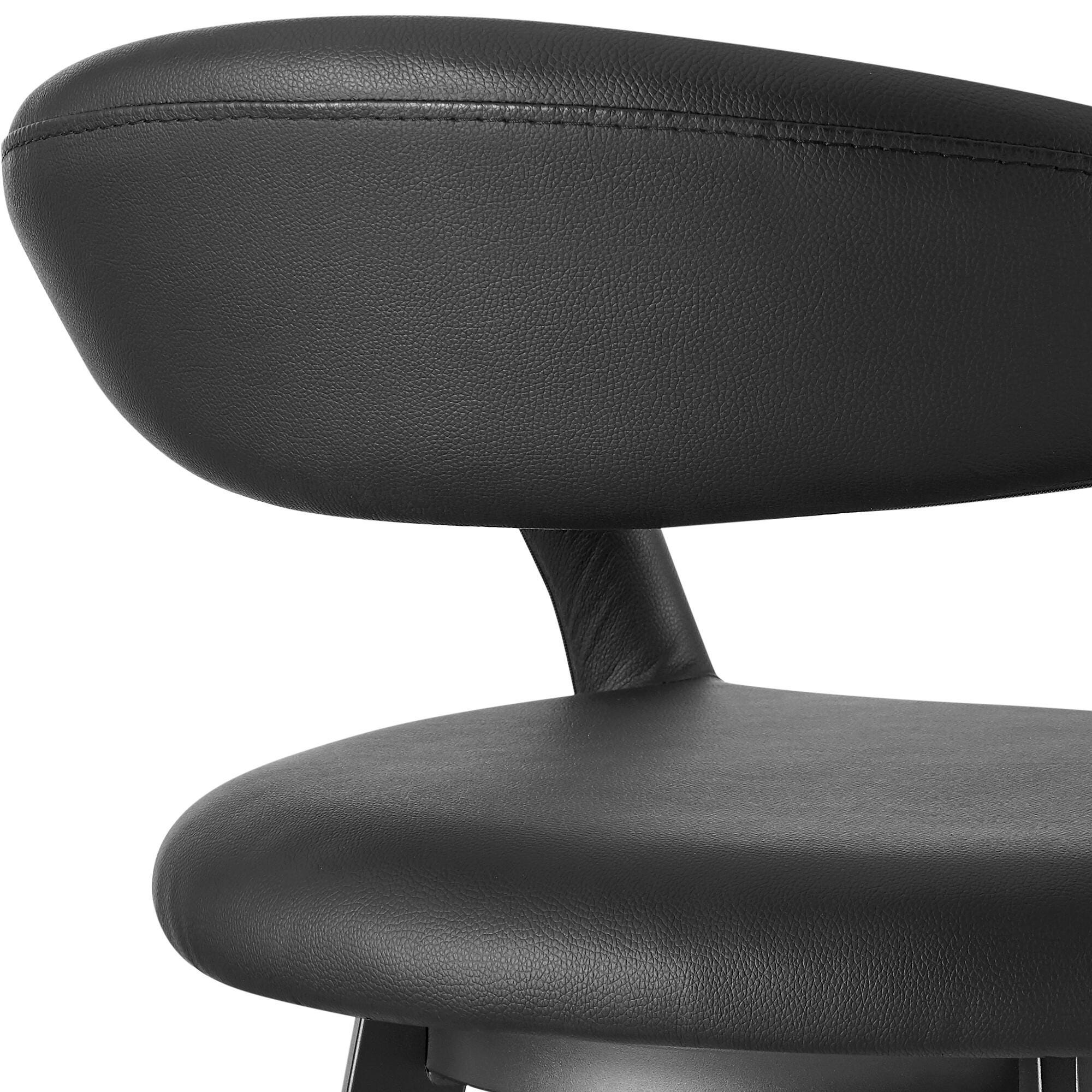 Ramona Swivel Counter Height Bar Stool, Black, large