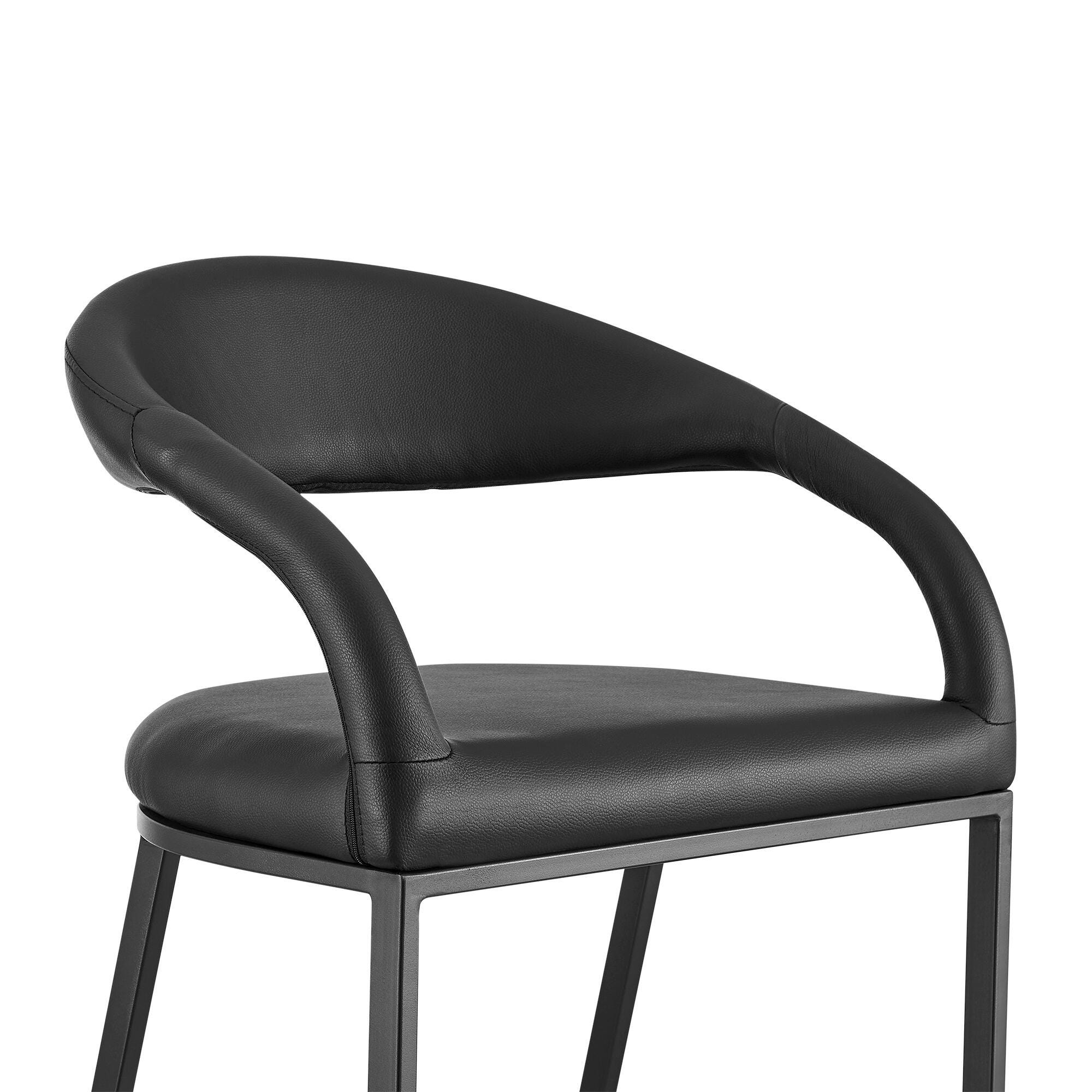 Ramona Counter Height Bar Stool, Black, large