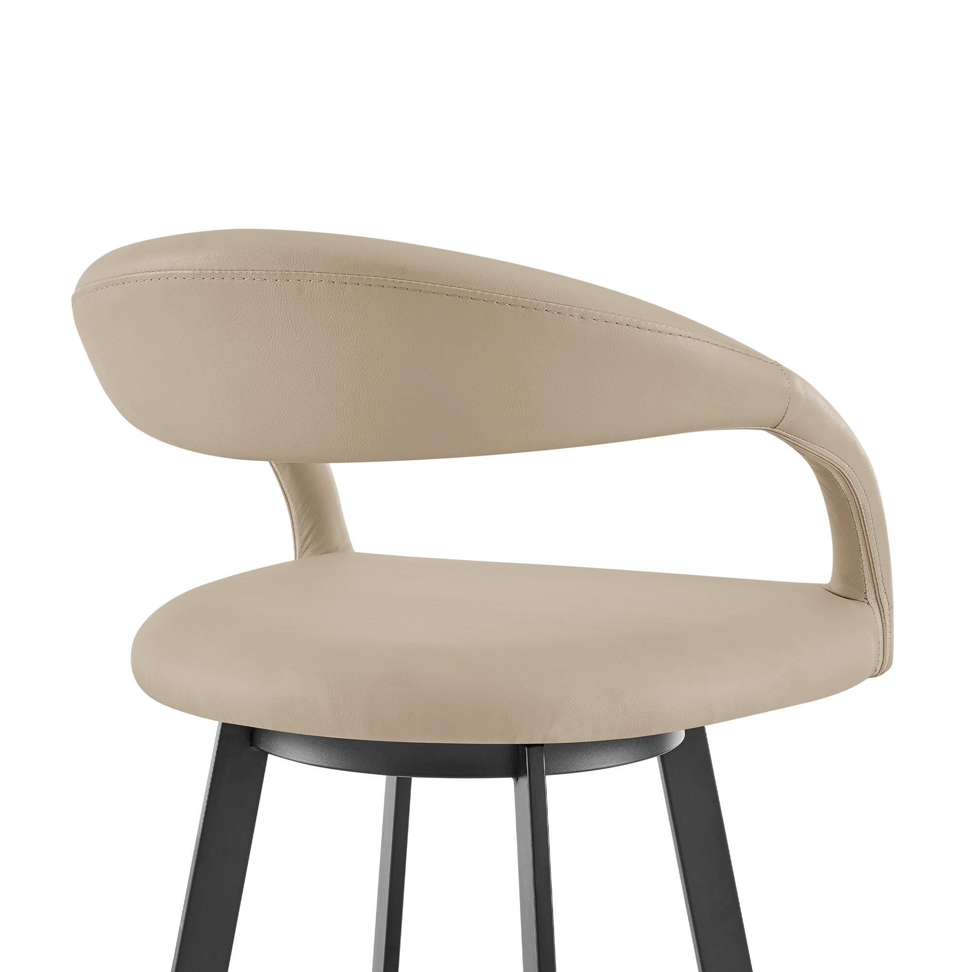 Ramona Swivel Bar Height Bar Stool, Beige, large