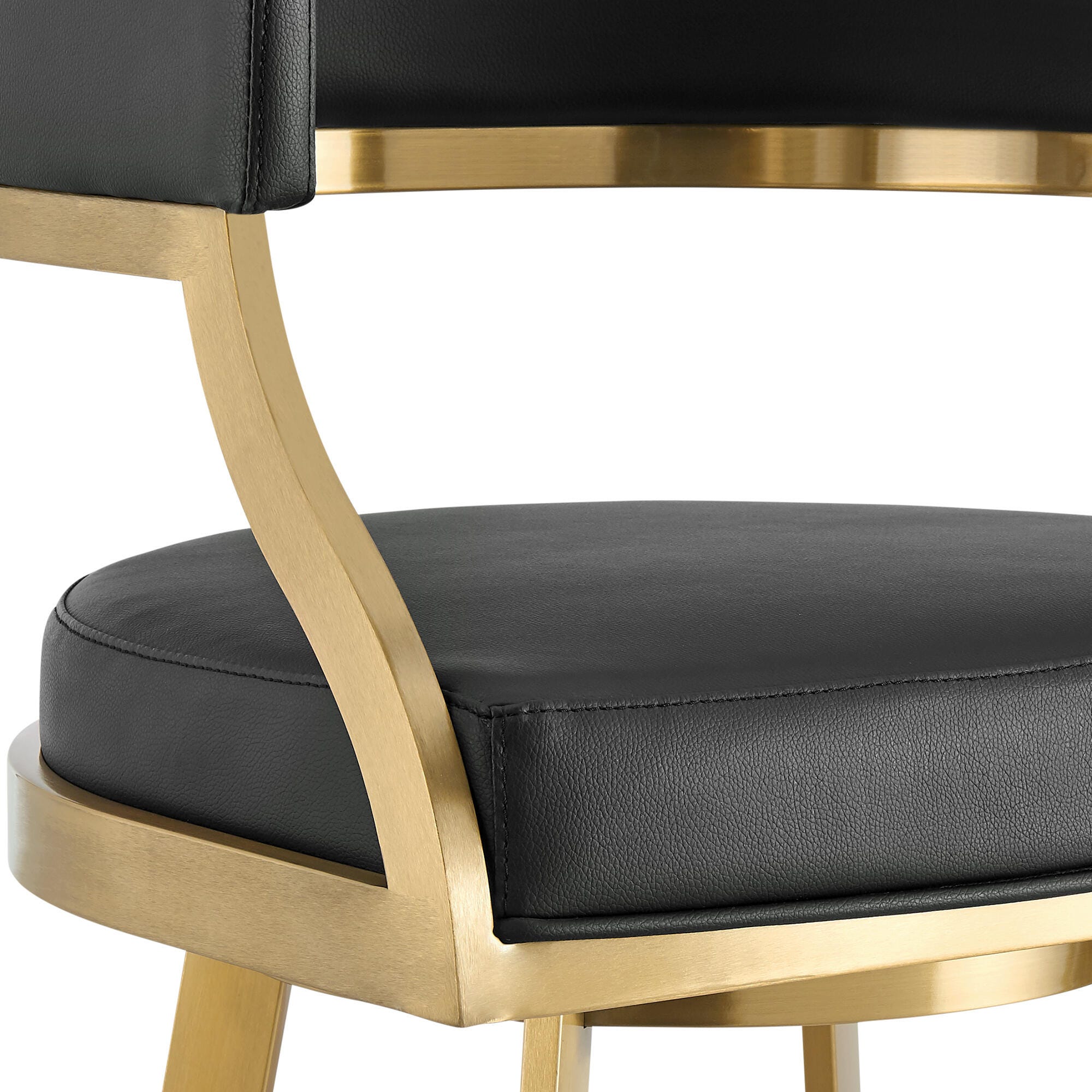 Saturn Swivel Counter Height Bar Stool, Black, large