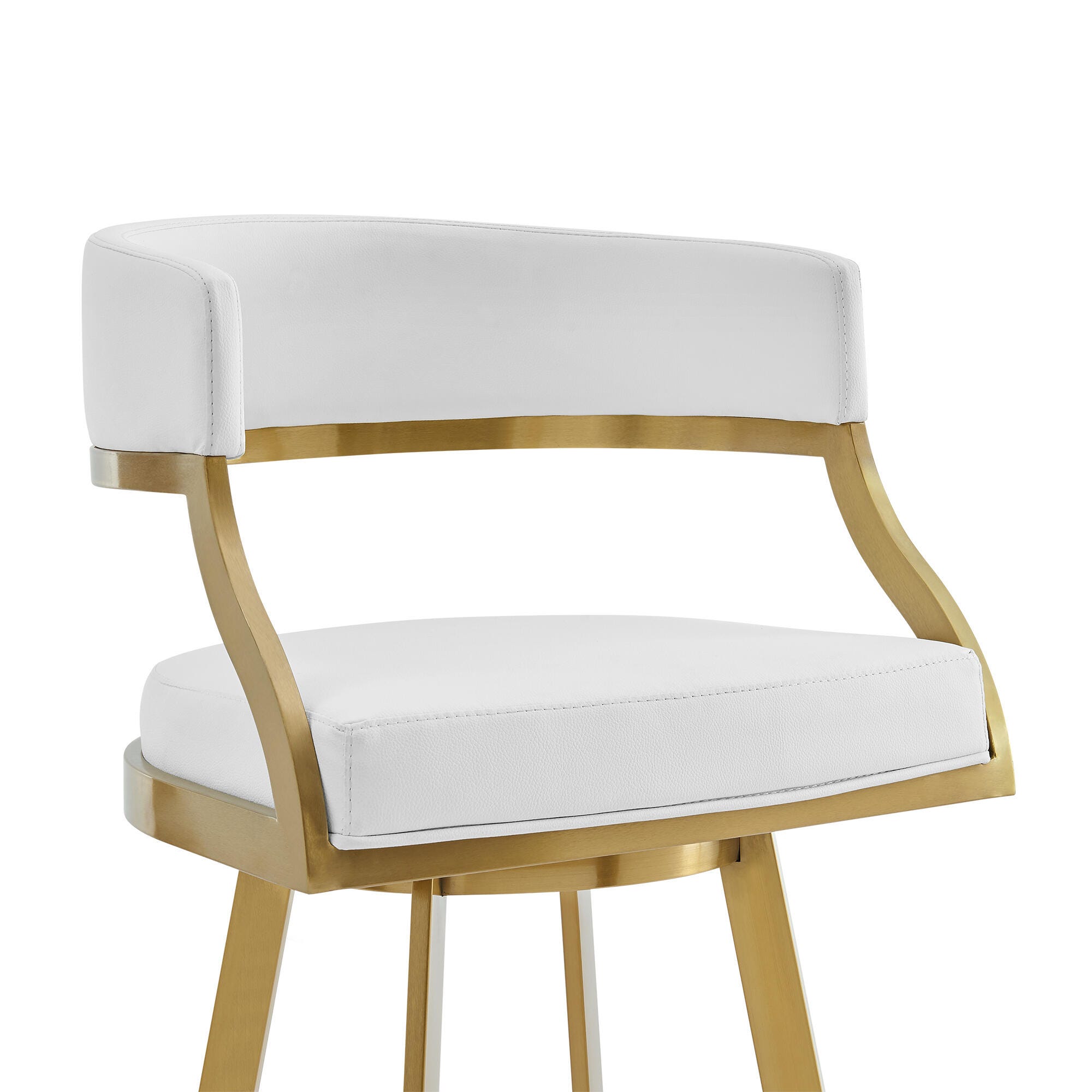 Saturn Swivel Counter Height Bar Stool, White, large
