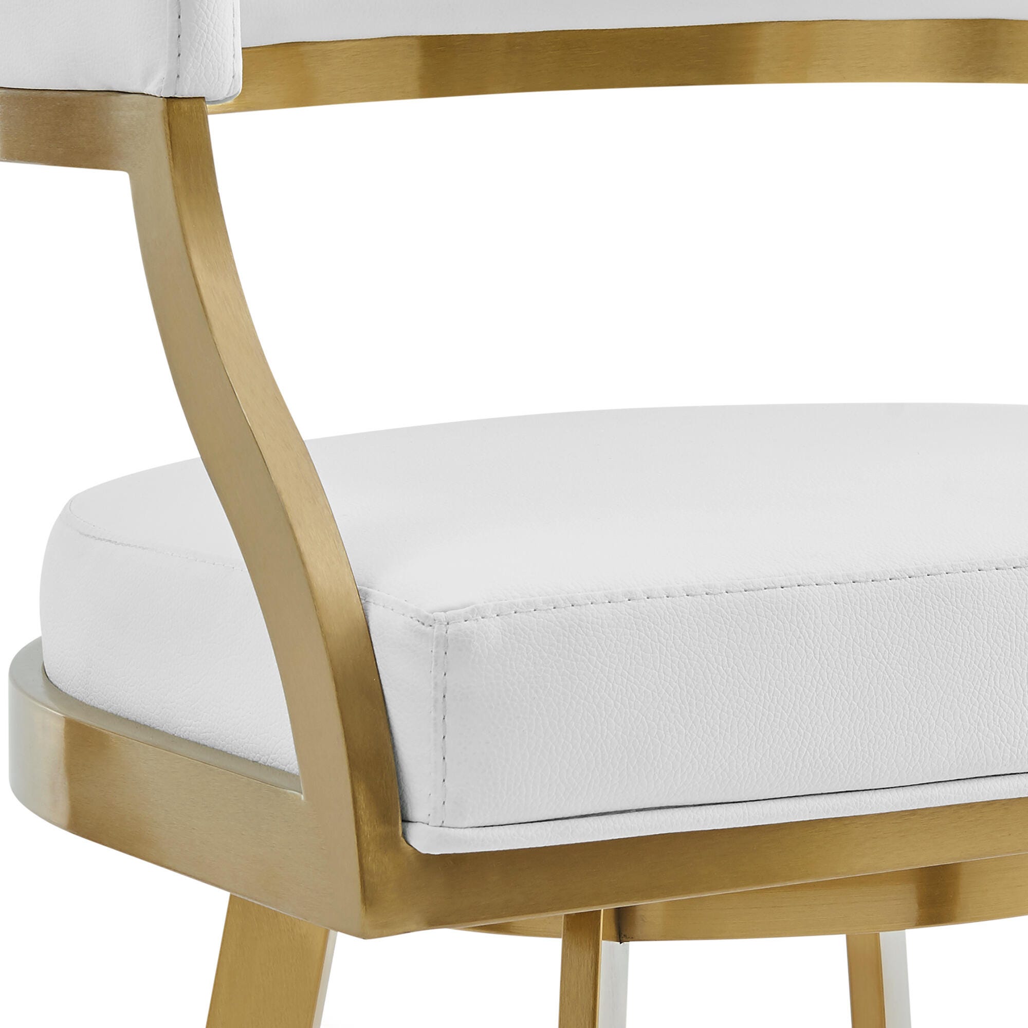 Saturn Swivel Counter Height Bar Stool, White, large