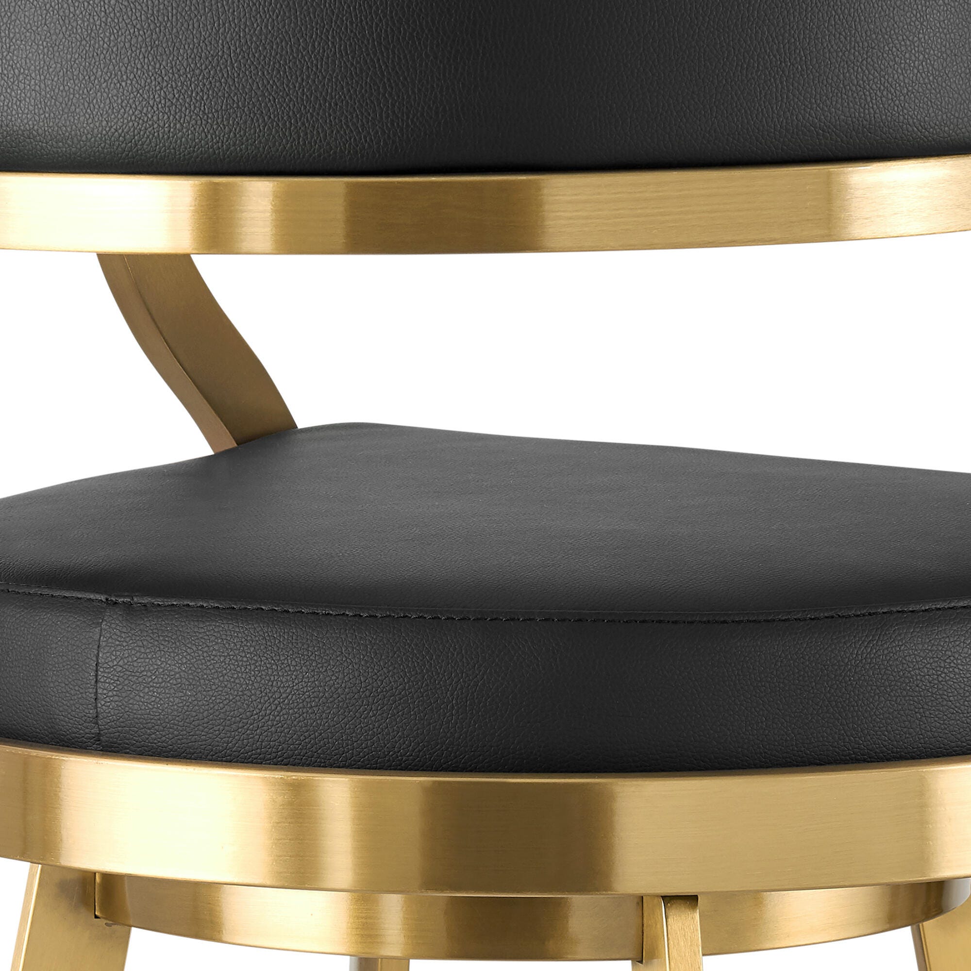 Saturn Swivel Bar Height Bar Stool, Black, large