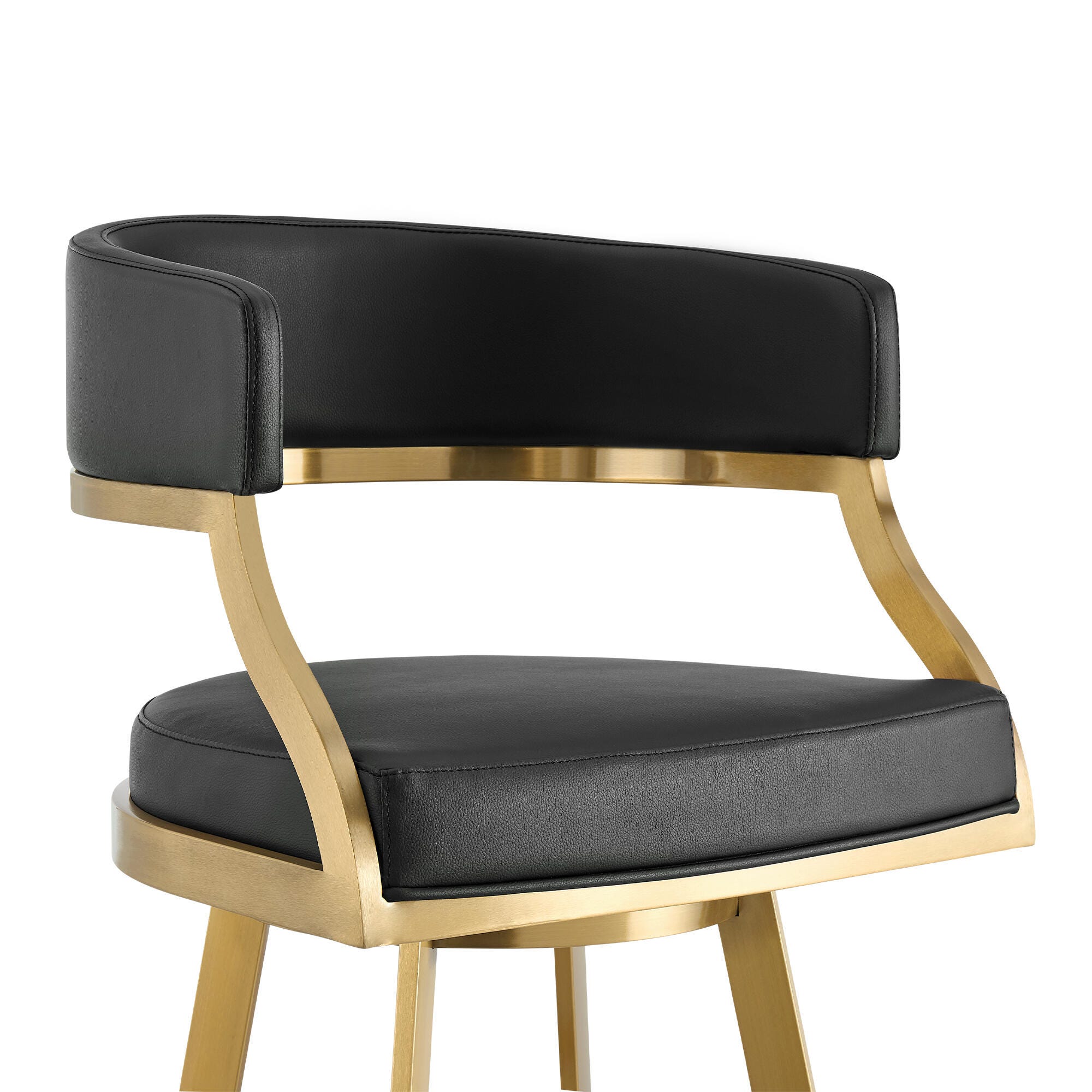 Saturn Swivel Bar Height Bar Stool, Black, large
