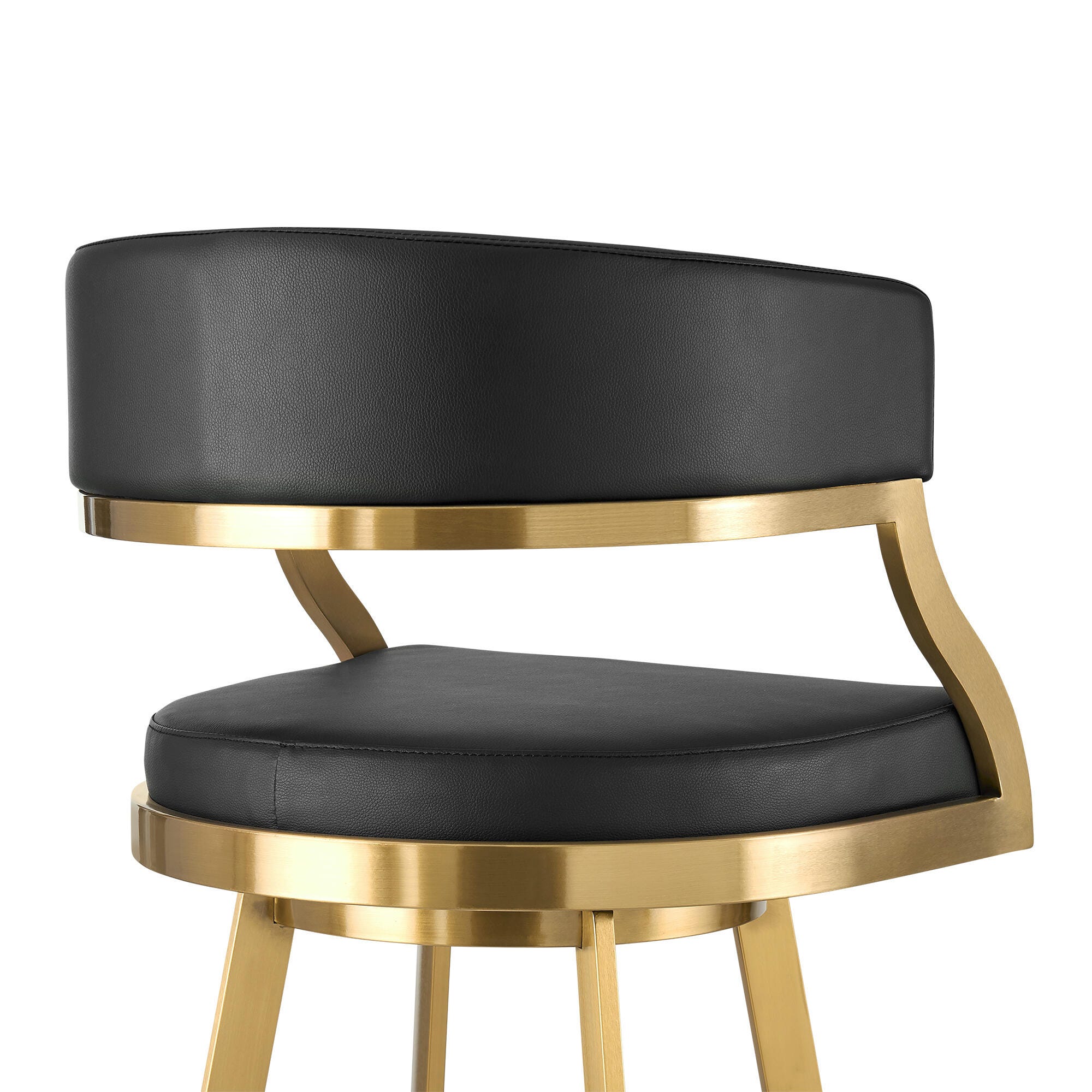 Saturn Swivel Bar Height Bar Stool, Black, large