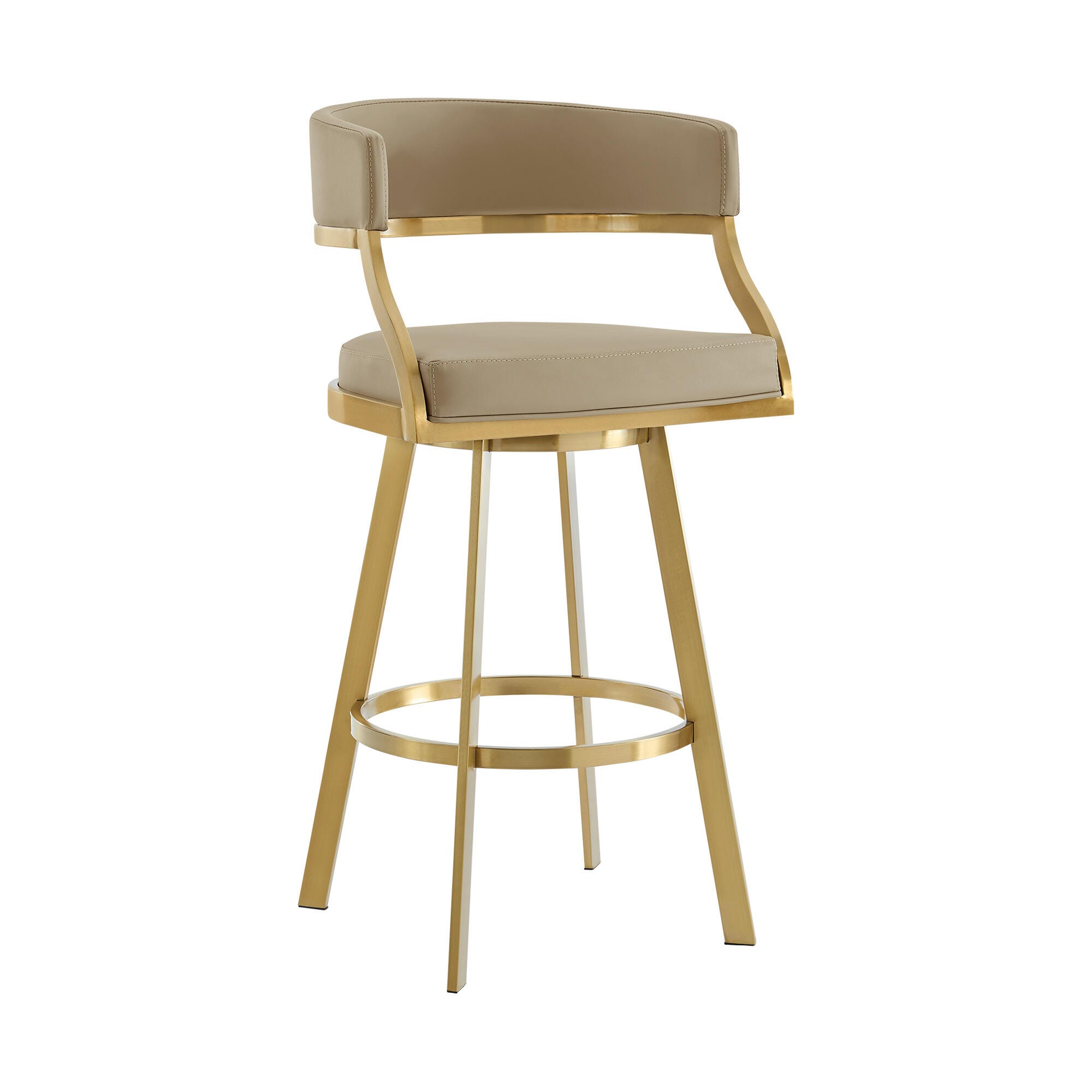 Saturn Swivel Bar Height Bar Stool, Light Sand, large