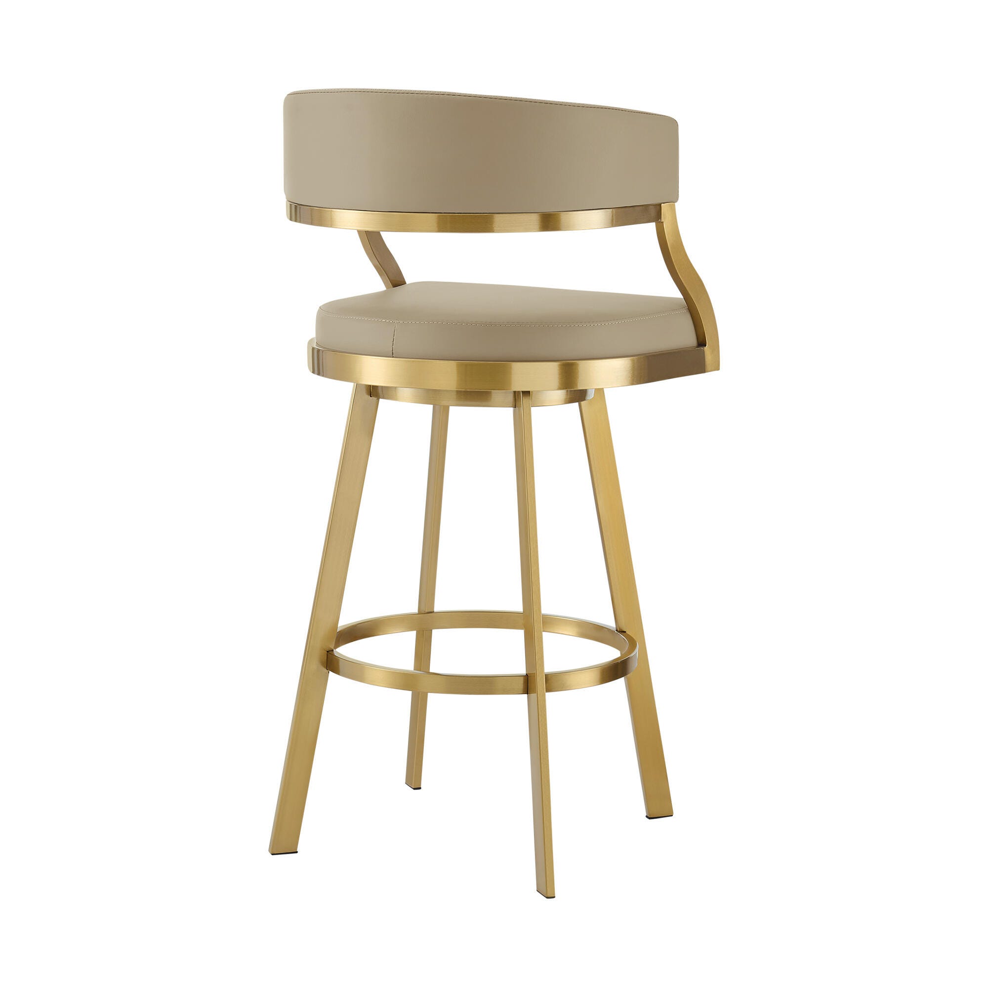 Saturn Swivel Bar Height Bar Stool, Light Sand, large