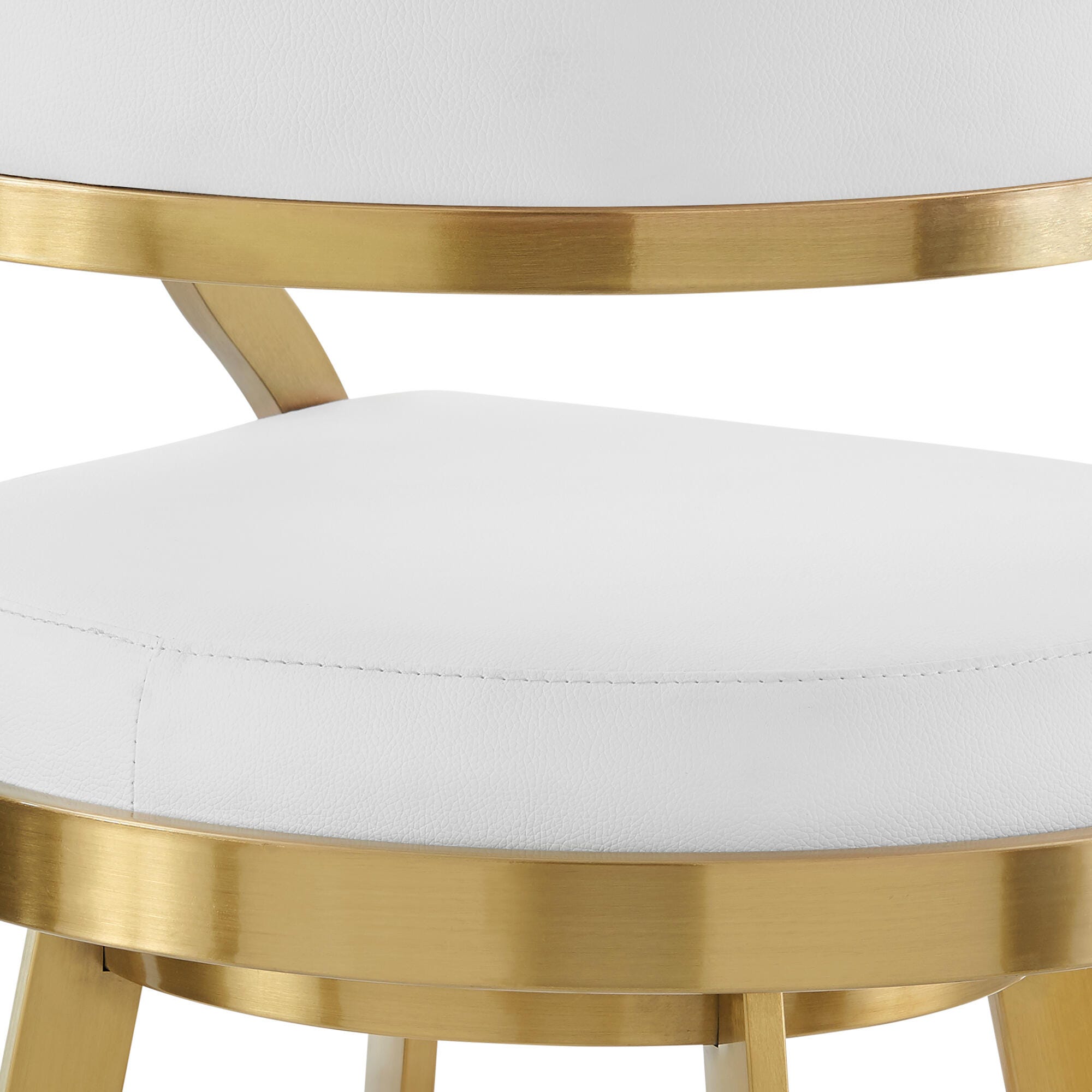 Saturn Swivel Bar Height Bar Stool, White, large