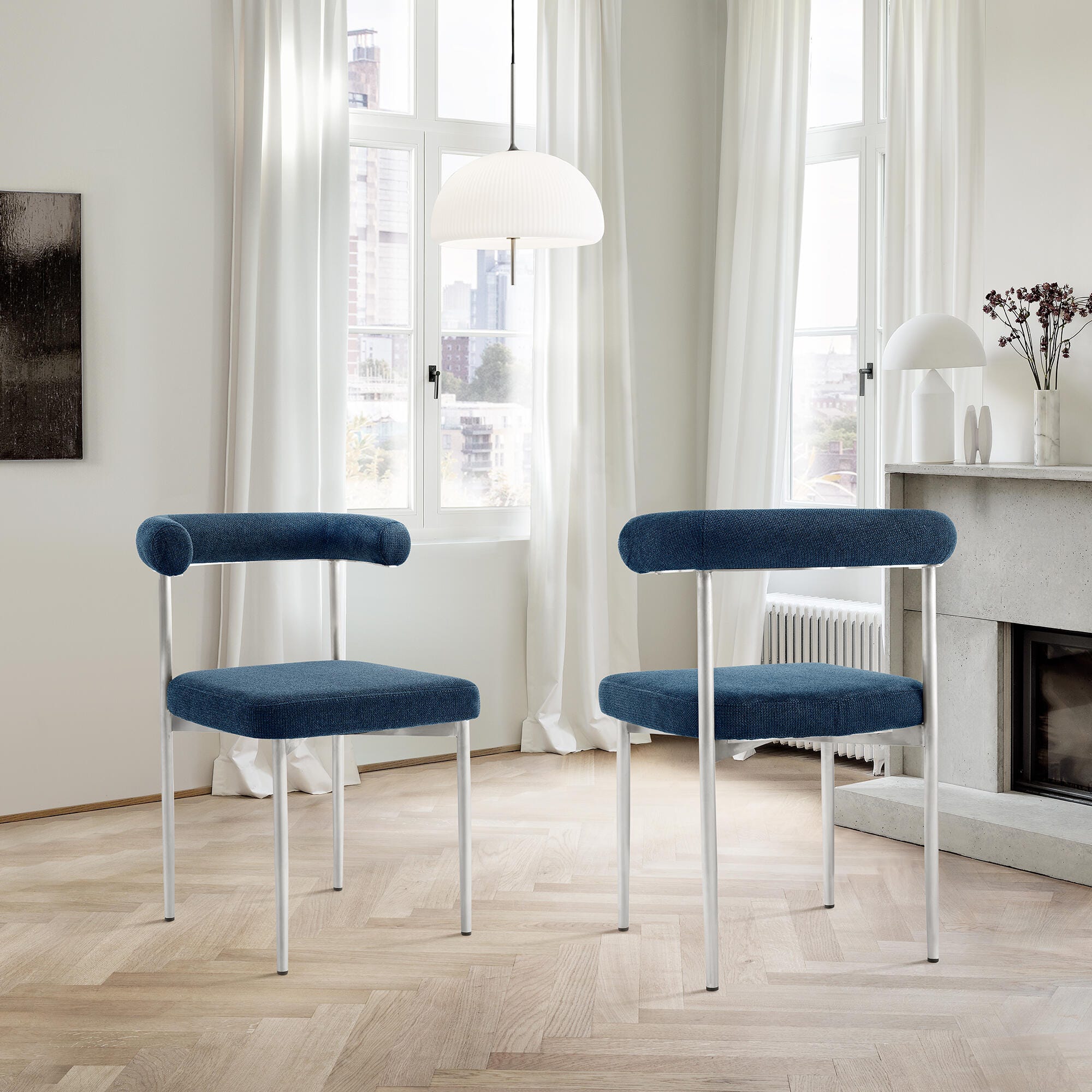 Shannon Dining Chair (Set of 2), Blue, rollover