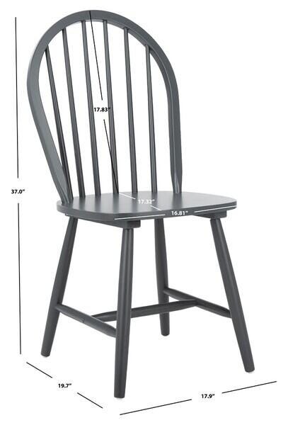 Safavieh Camden Spindle Back Dining Chair (Set of 2), Gray, large