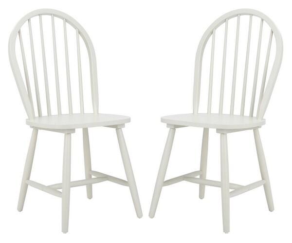 Safavieh Camden Spindle Back Dining Chair (Set of 2), Off White, large