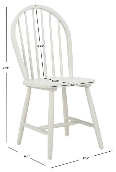 Safavieh Camden Spindle Back Dining Chair (Set of 2), Off White, large