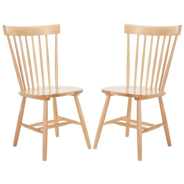 Safavieh Parker Spindle Back Dining Side Chair (Set of 2), Natural, large