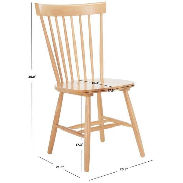 Safavieh Parker Spindle Back Dining Side Chair (Set of 2), Natural, large