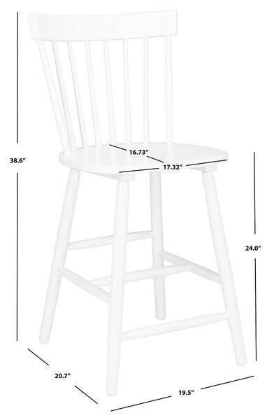 Safavieh Providence Counter Height Bar Stool (Set of 2), White, large
