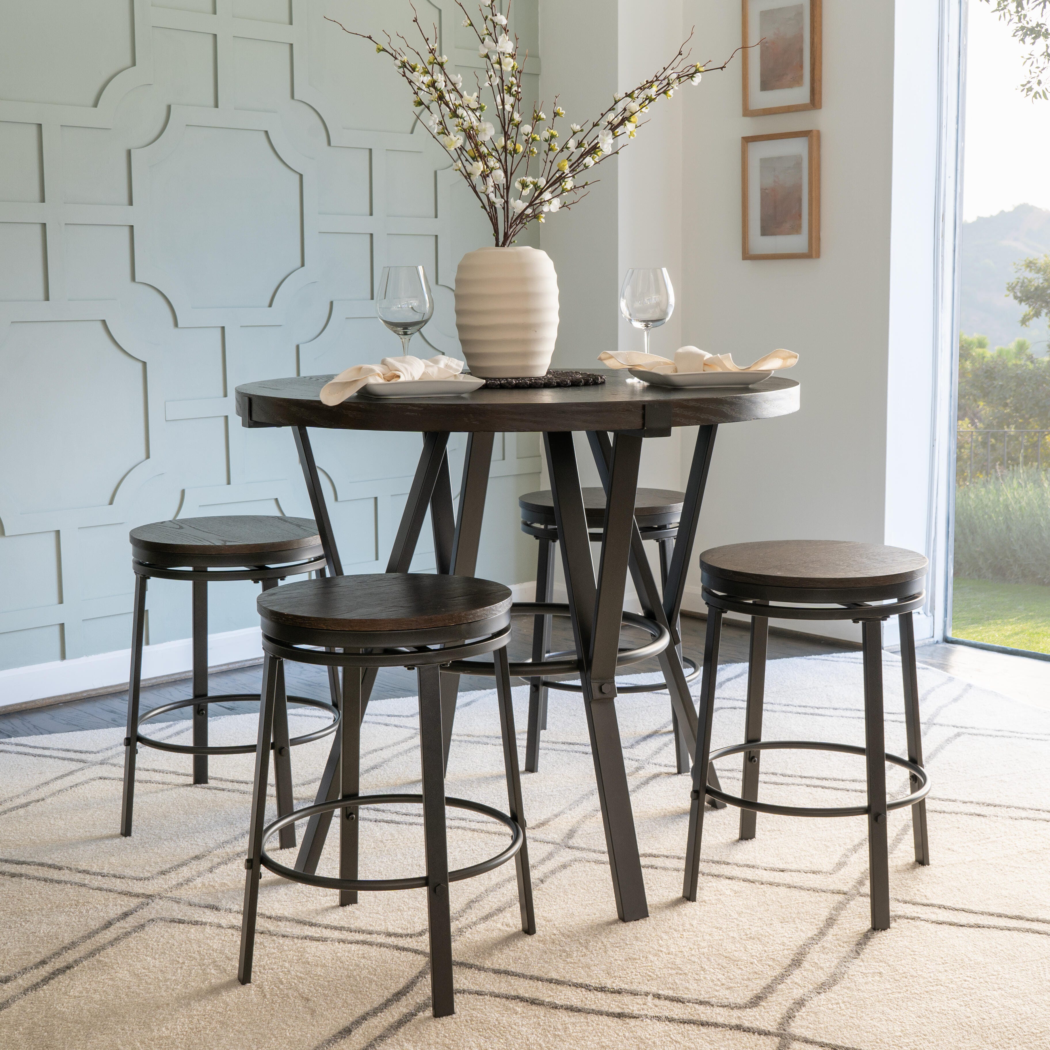 Linon Lachlan 5 Piece Dining Set, , rollover