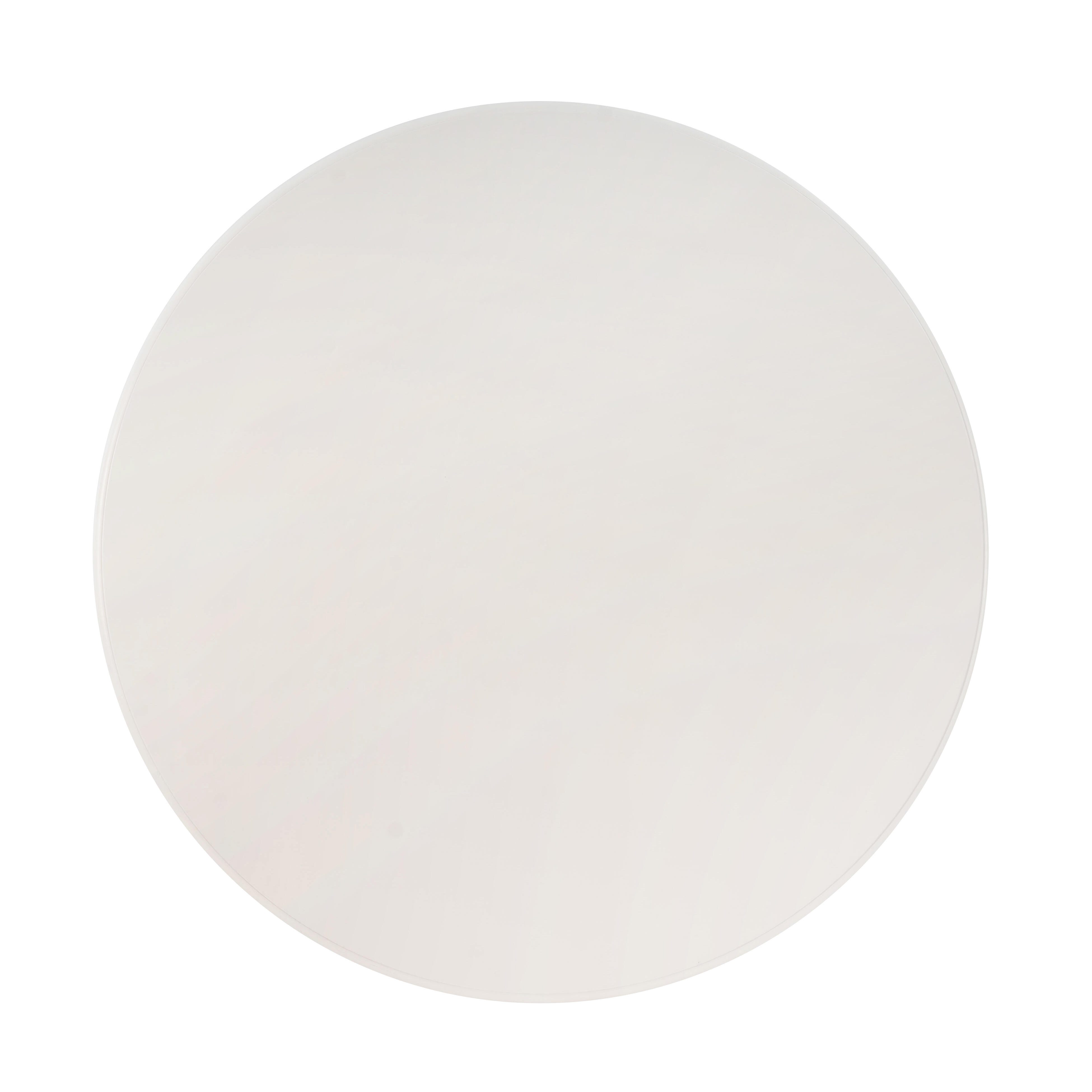 Linon Landin Pedestal Table, White, large