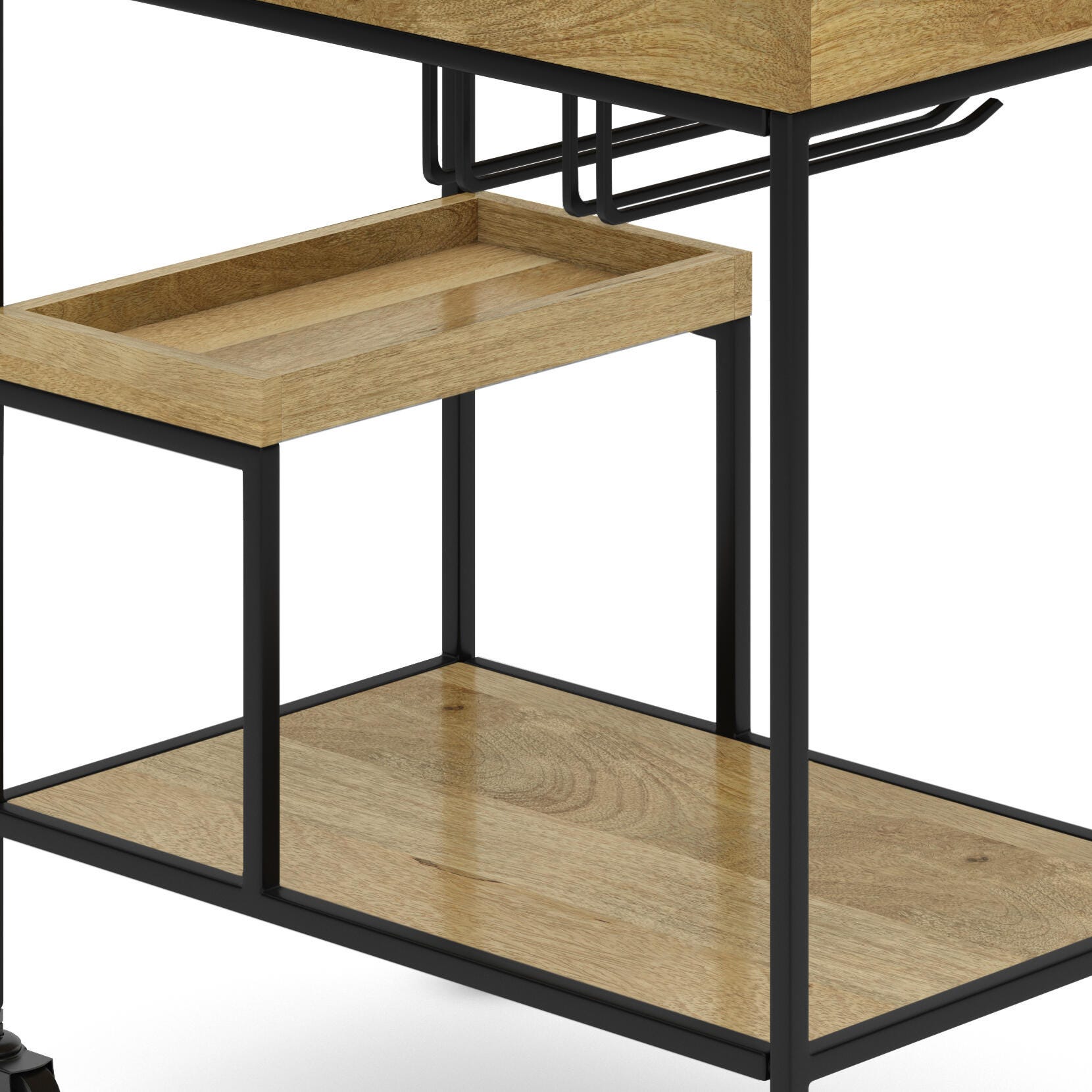 Simpli Home Barnes Bar Cart, , large