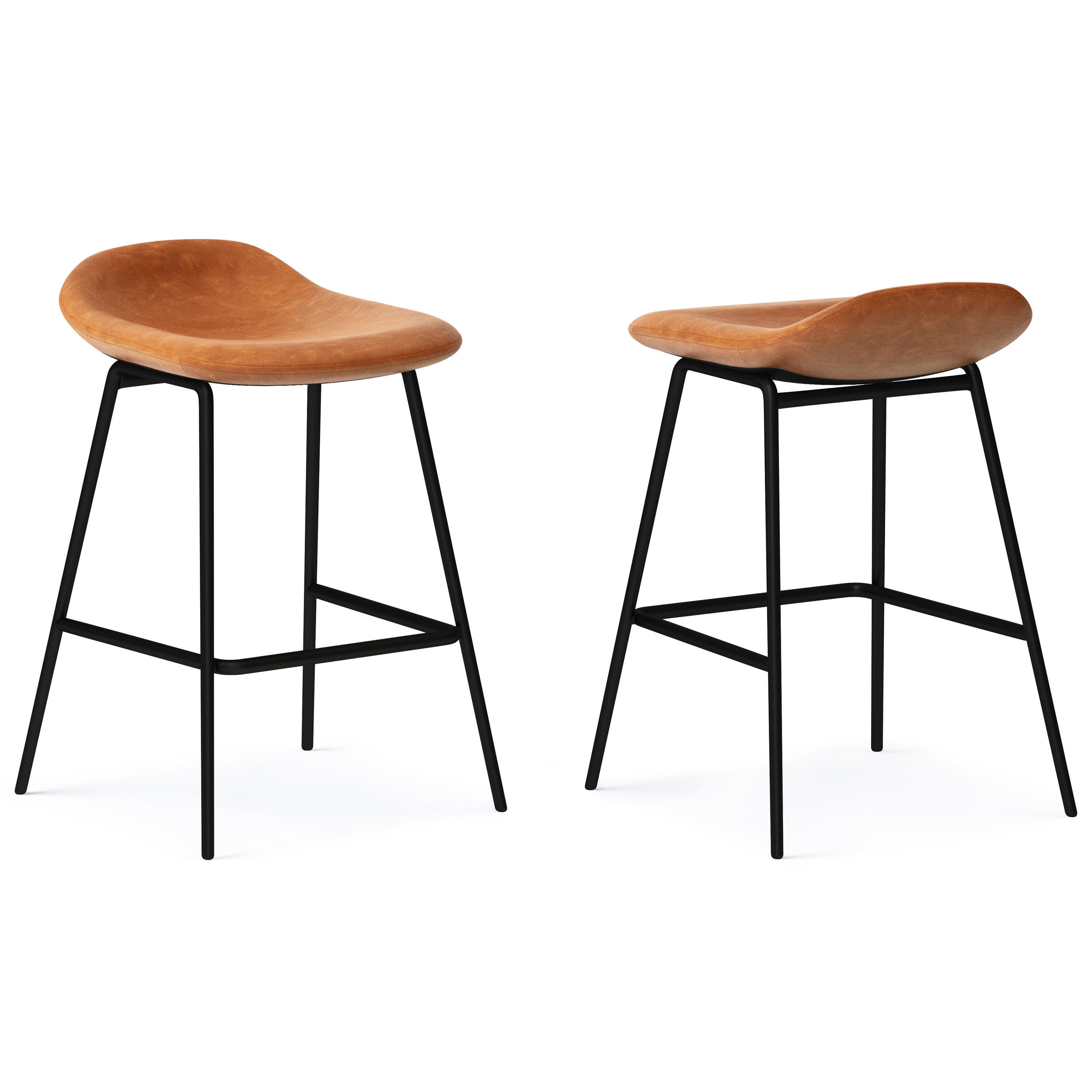 Simpli Home Dafney Counter Height Bar Stool (Set of 2), , large