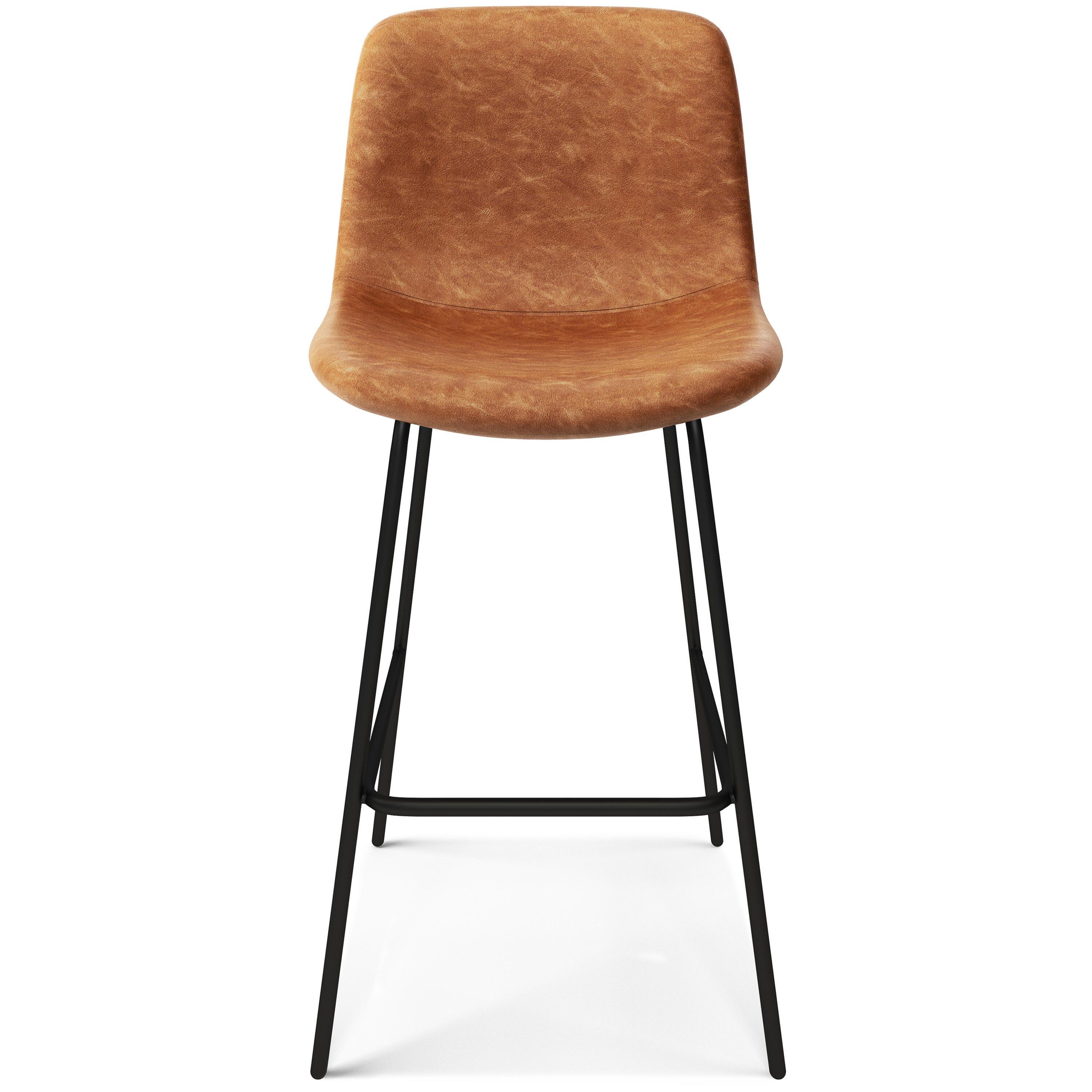 Simpli Home Jolie Bar Stool (Set of 2), Camel Brown, large