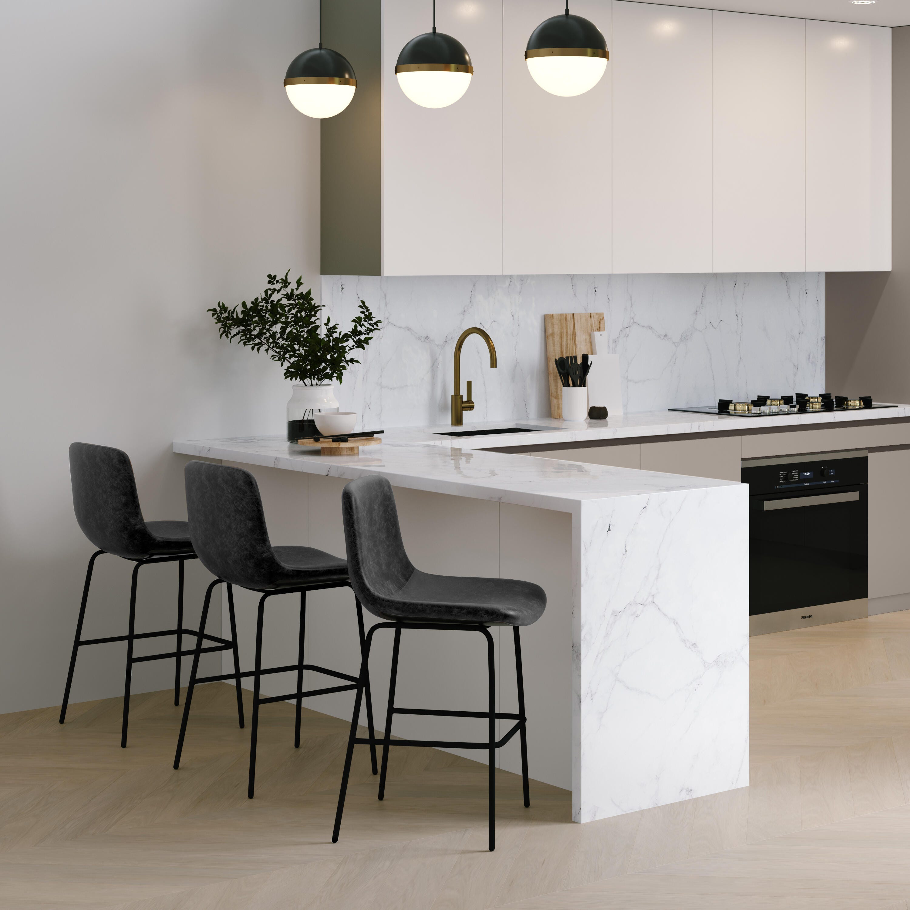 Simpli Home Jolie Counter Height Bar Stool (Set of 2), Charcoal Gray, rollover