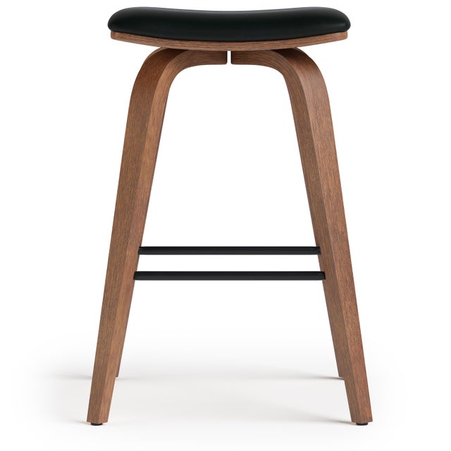 Simpli Home Larsen Saddle Bar Stool (Set of 2)