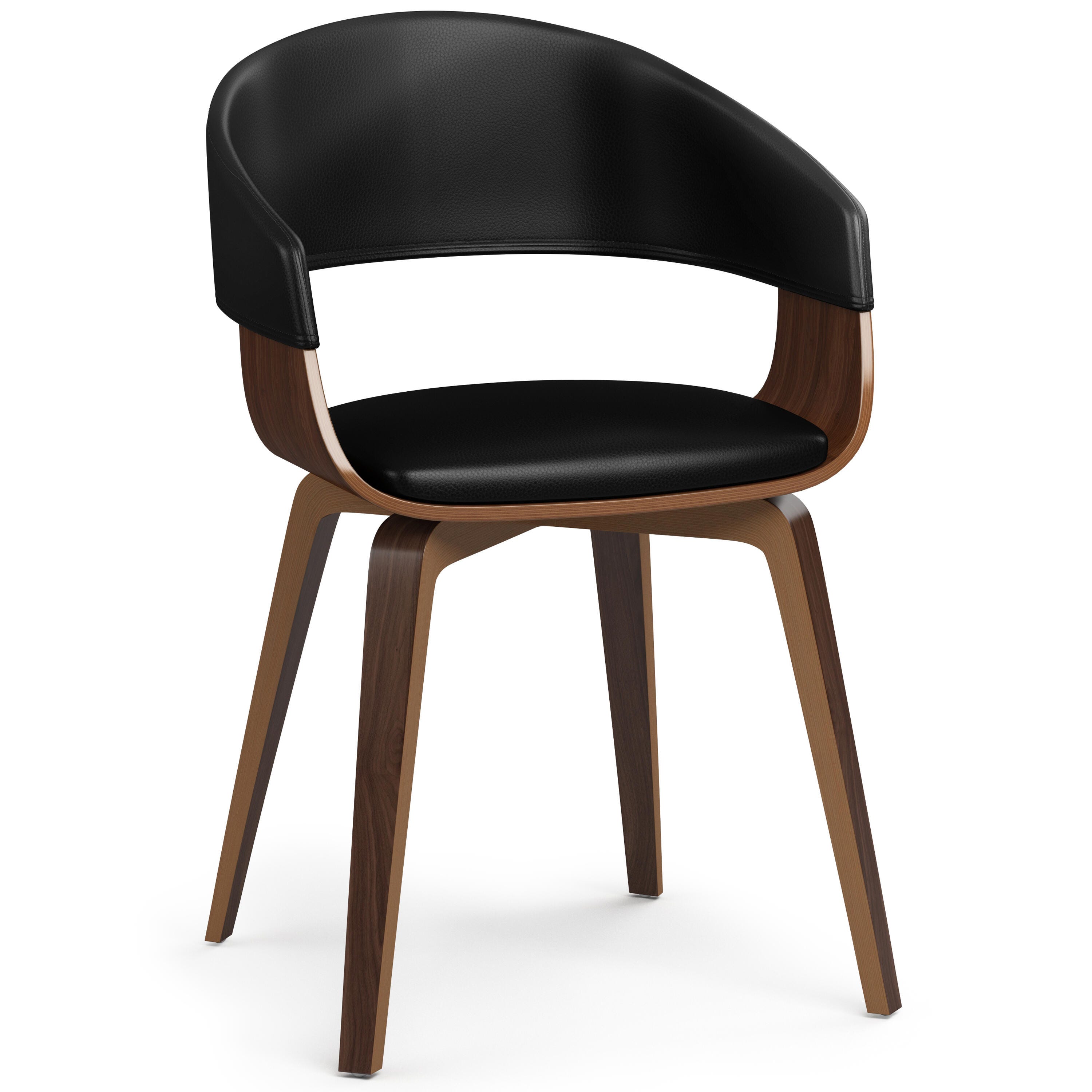 Simpli Home Lowell Dining Chair, Black, large