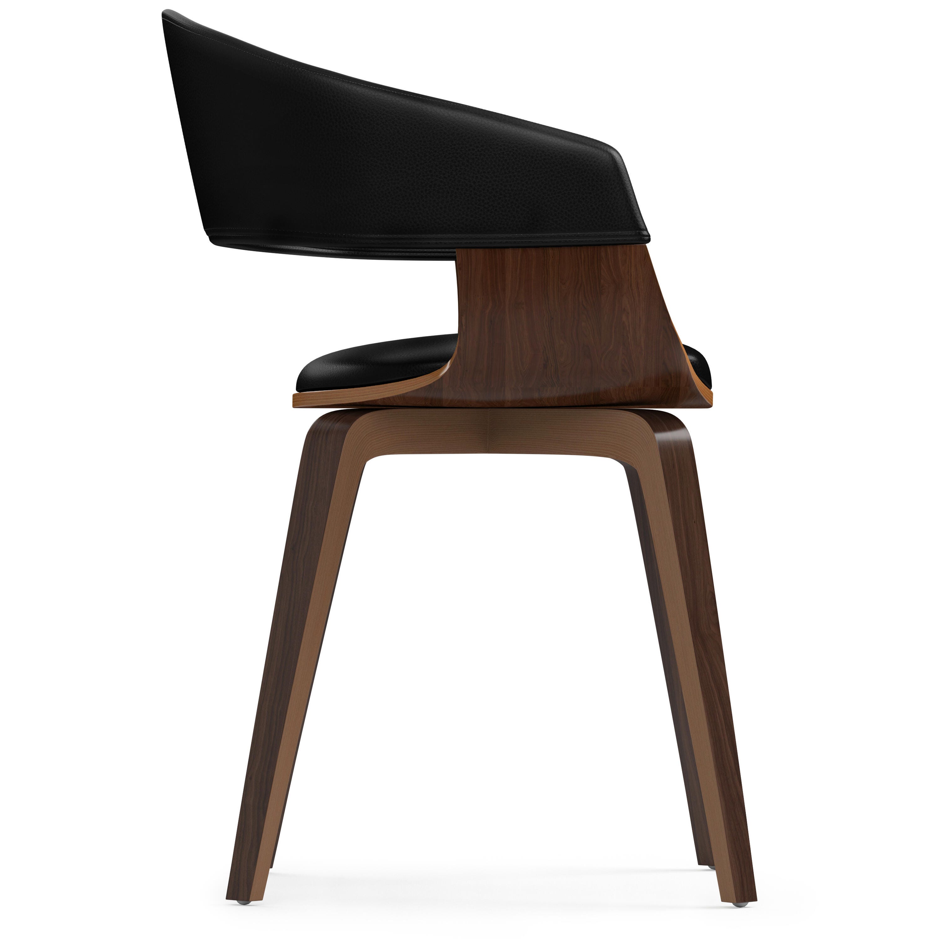 Simpli Home Lowell Dining Chair, Black, large